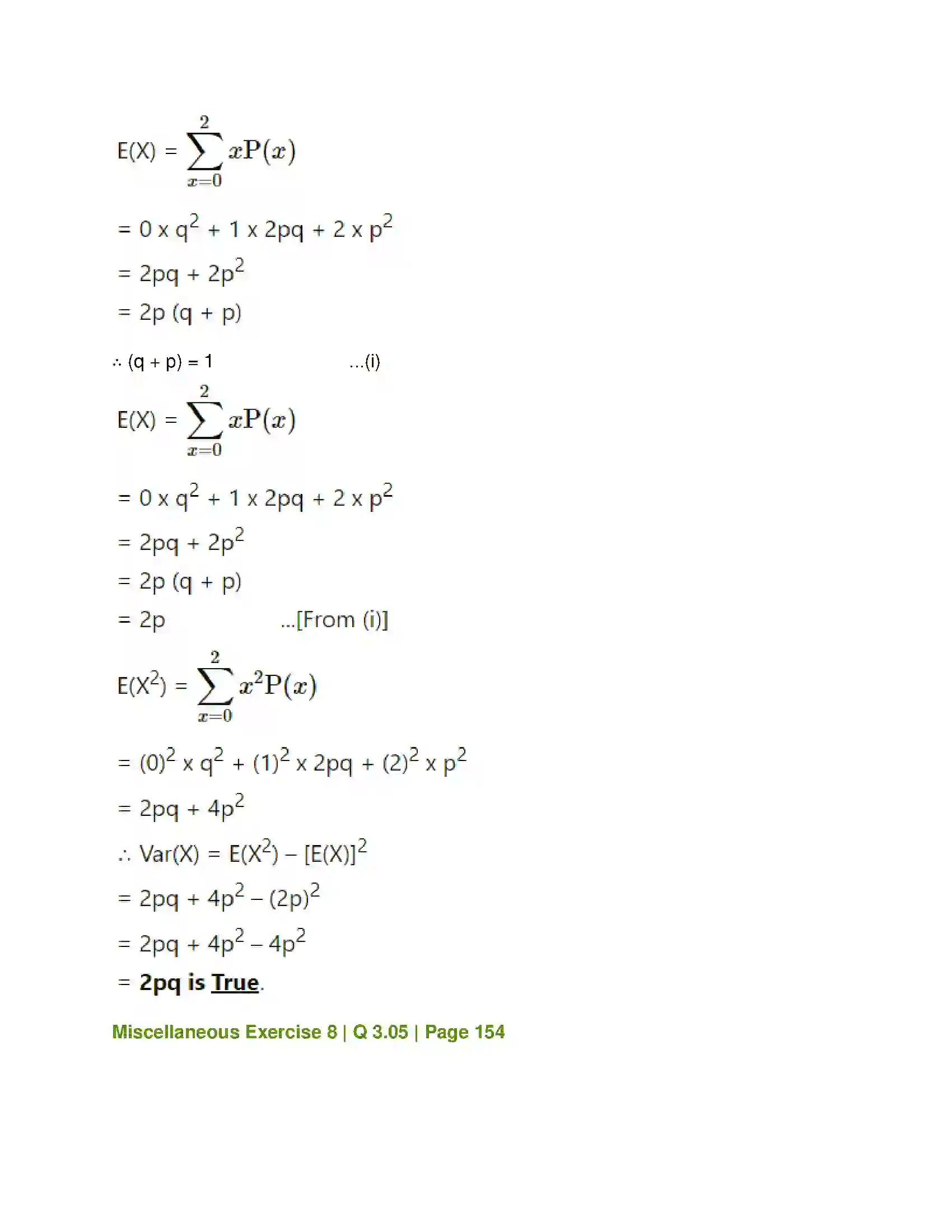 Maharashtra Board Class 12th Mathematics & Statistics-2 (Commerce) Probability Distributions Solution 84