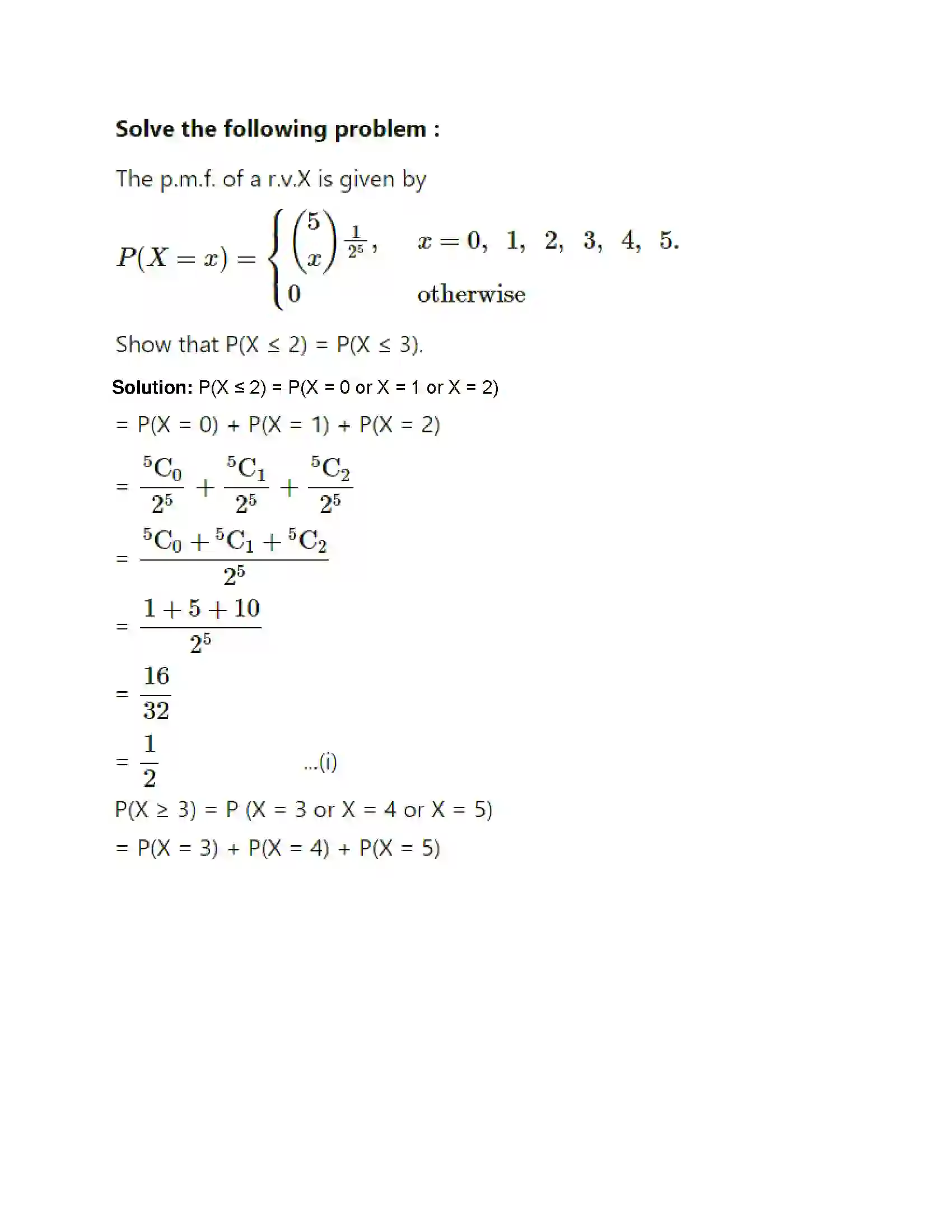 Maharashtra Board Class 12th Mathematics & Statistics-2 (Commerce) Probability Distributions Solution 93