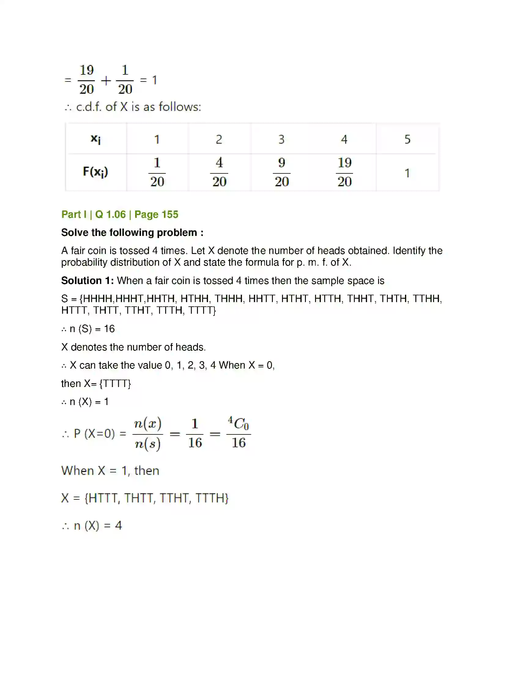 Maharashtra Board Class 12th Mathematics & Statistics-2 (Commerce) Probability Distributions Solution 96