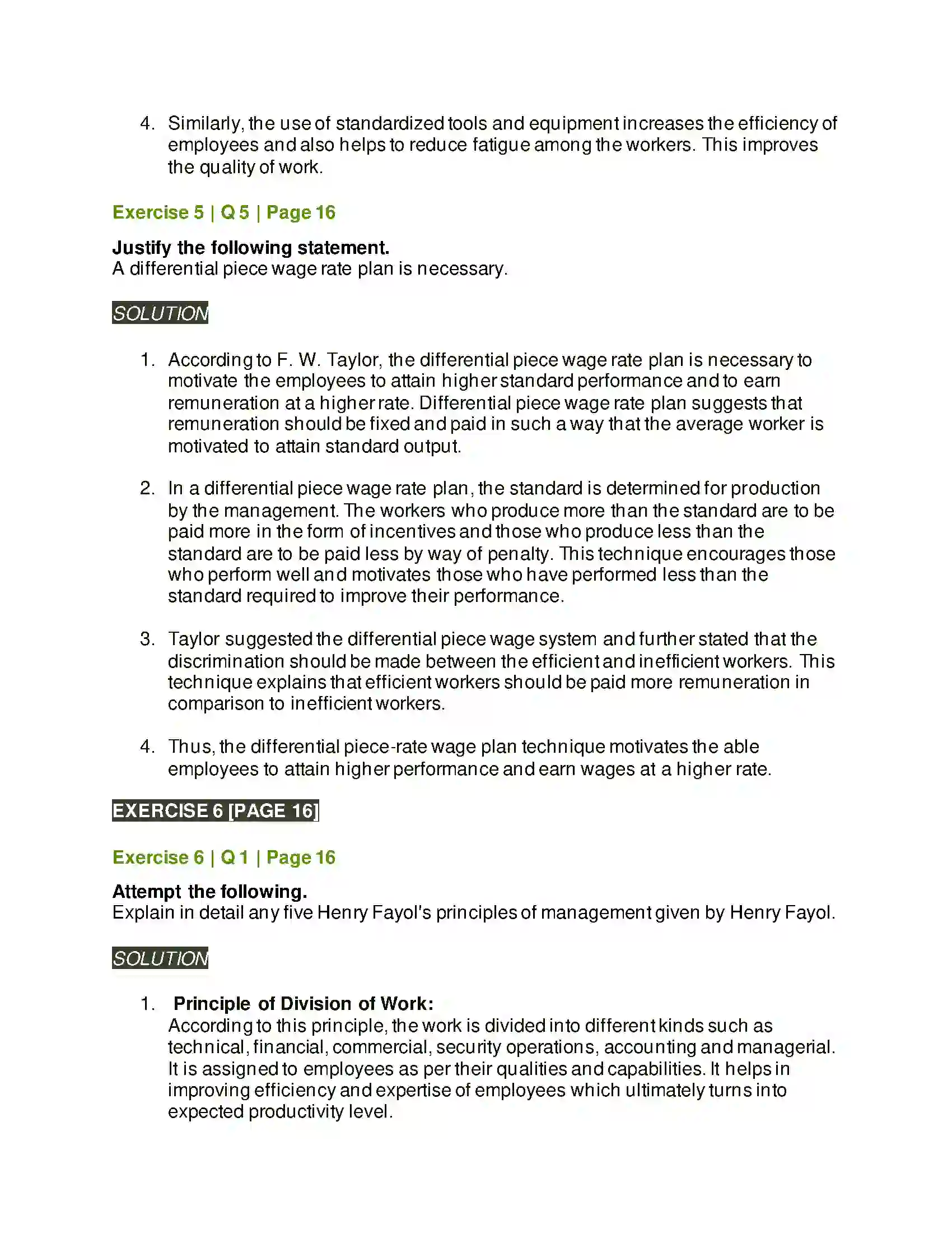Maharashtra Board Class 12th Organisation of Commerce & Management Principles of Management Solution 14