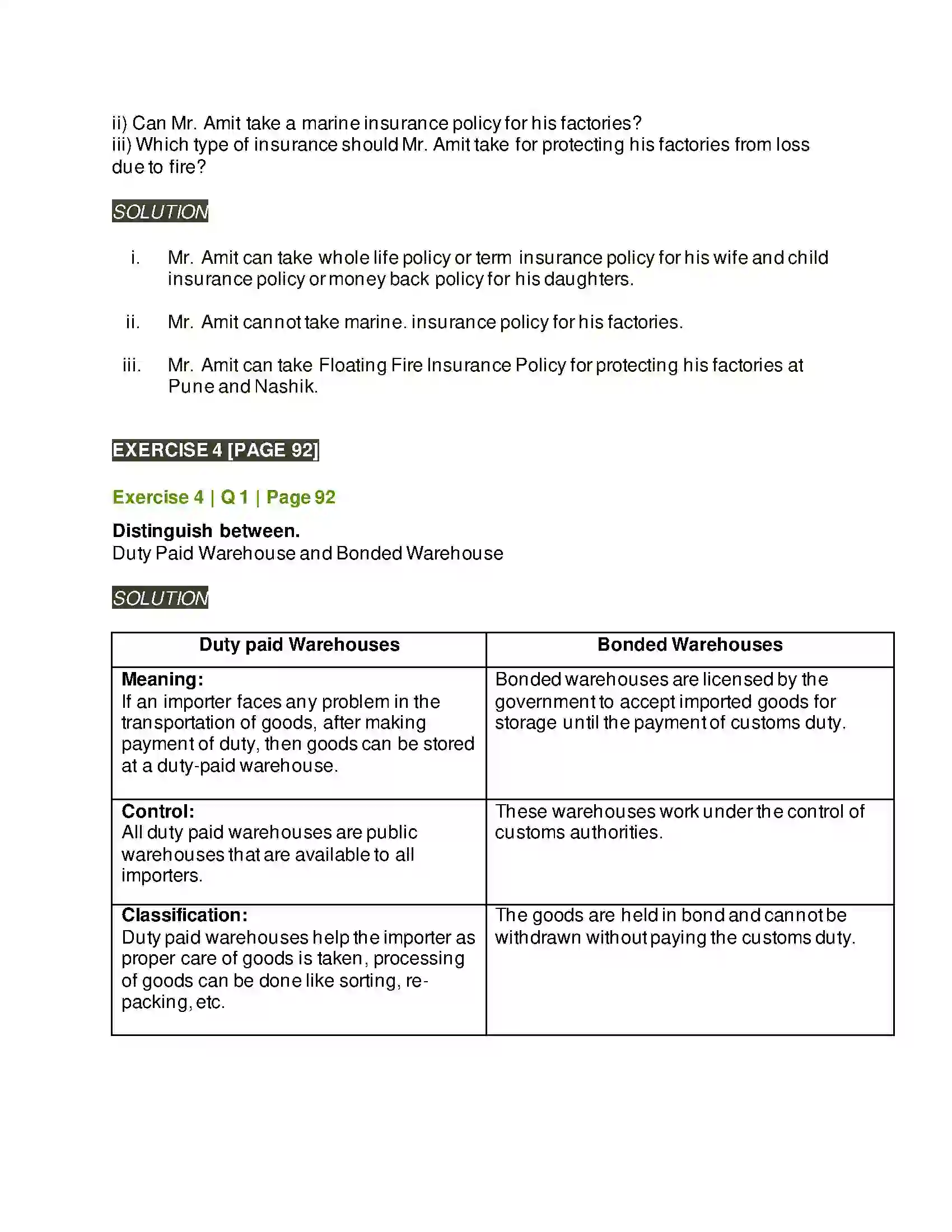 Maharashtra Board Class 12th Organisation of Commerce & Management Business Services Solution 12