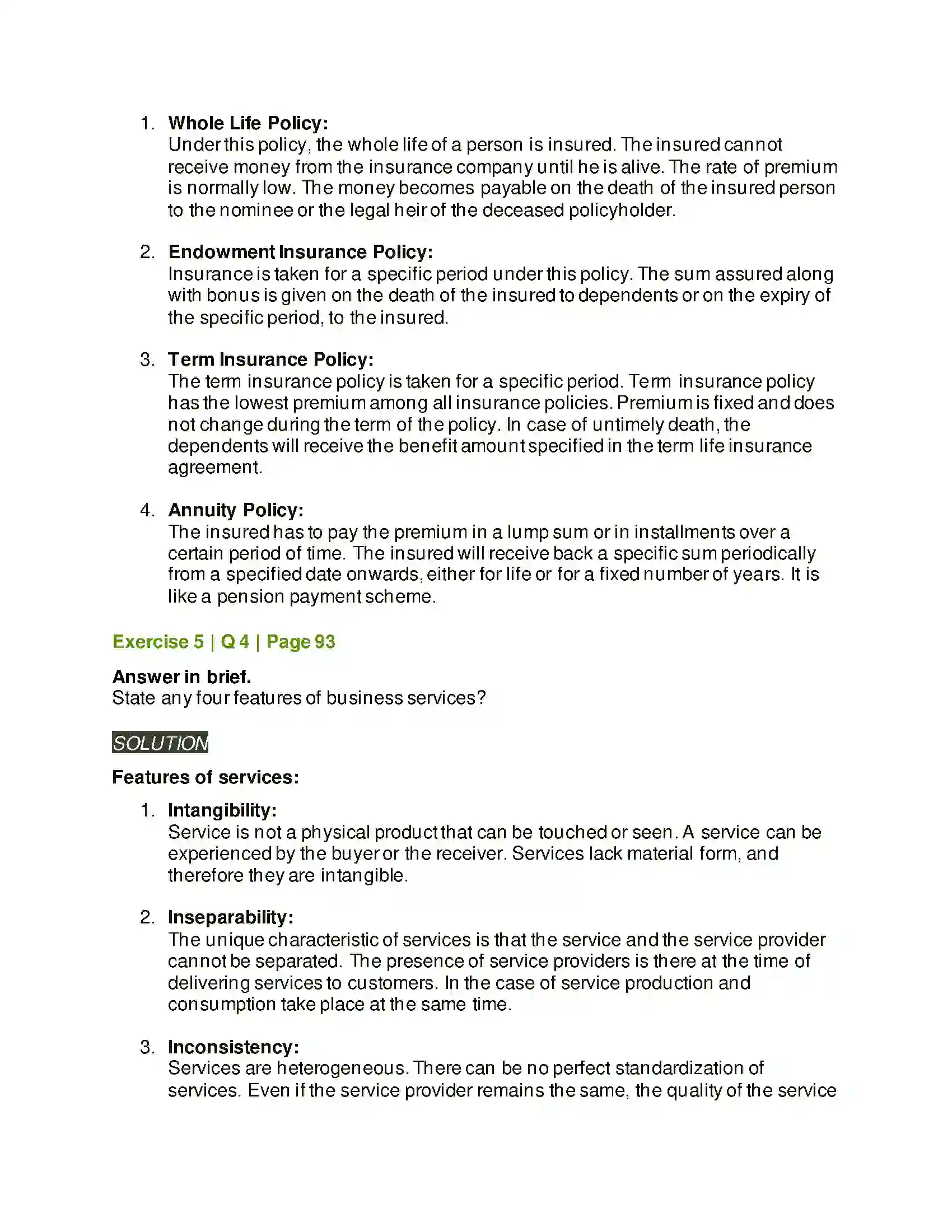 Maharashtra Board Class 12th Organisation of Commerce & Management Business Services Solution 24