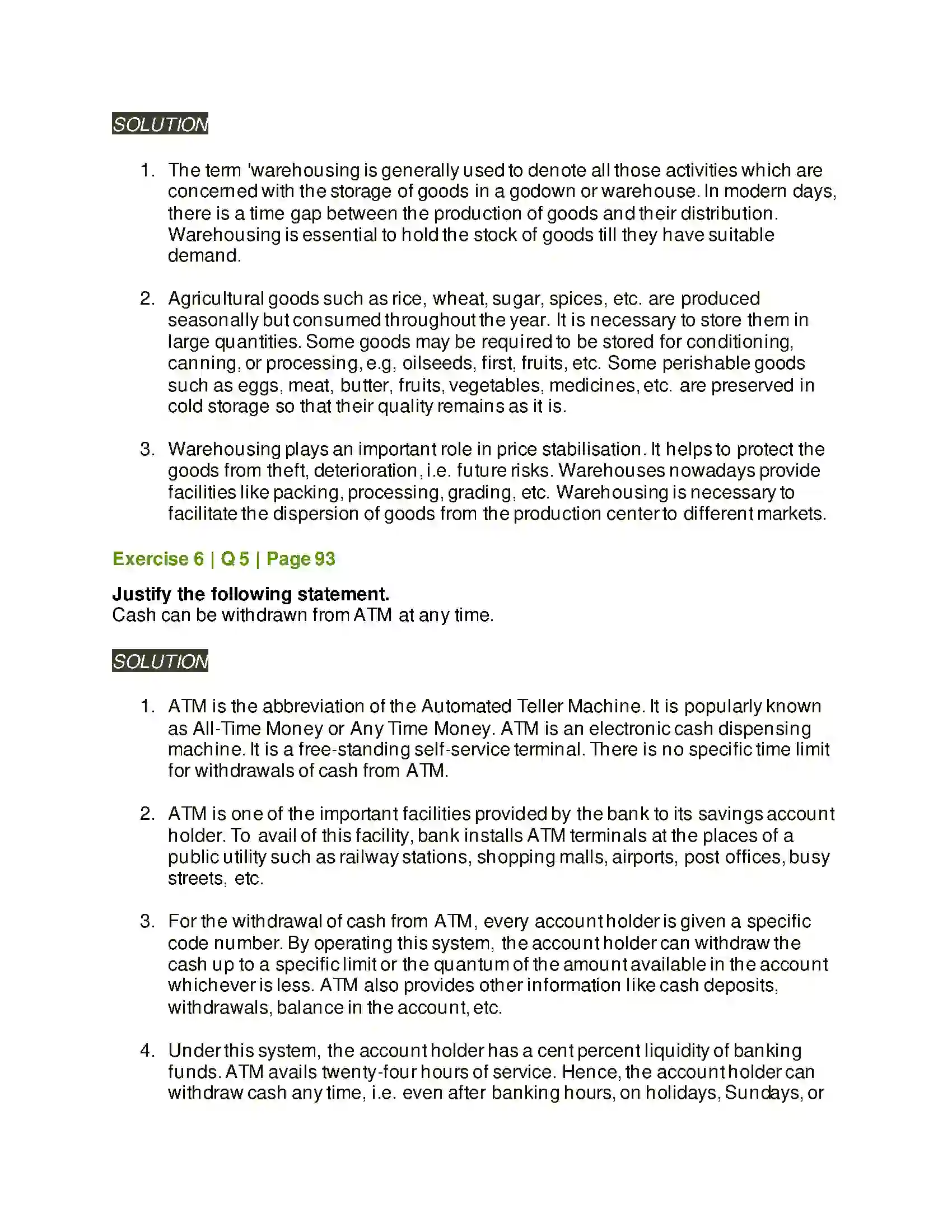 Maharashtra Board Class 12th Organisation of Commerce & Management Business Services Solution 28