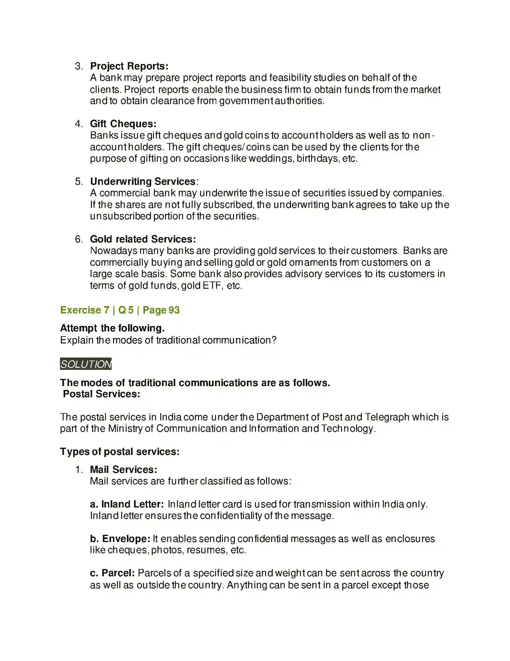 Maharashtra Board Class 12th Organisation of Commerce & Management Business Services Solution 33