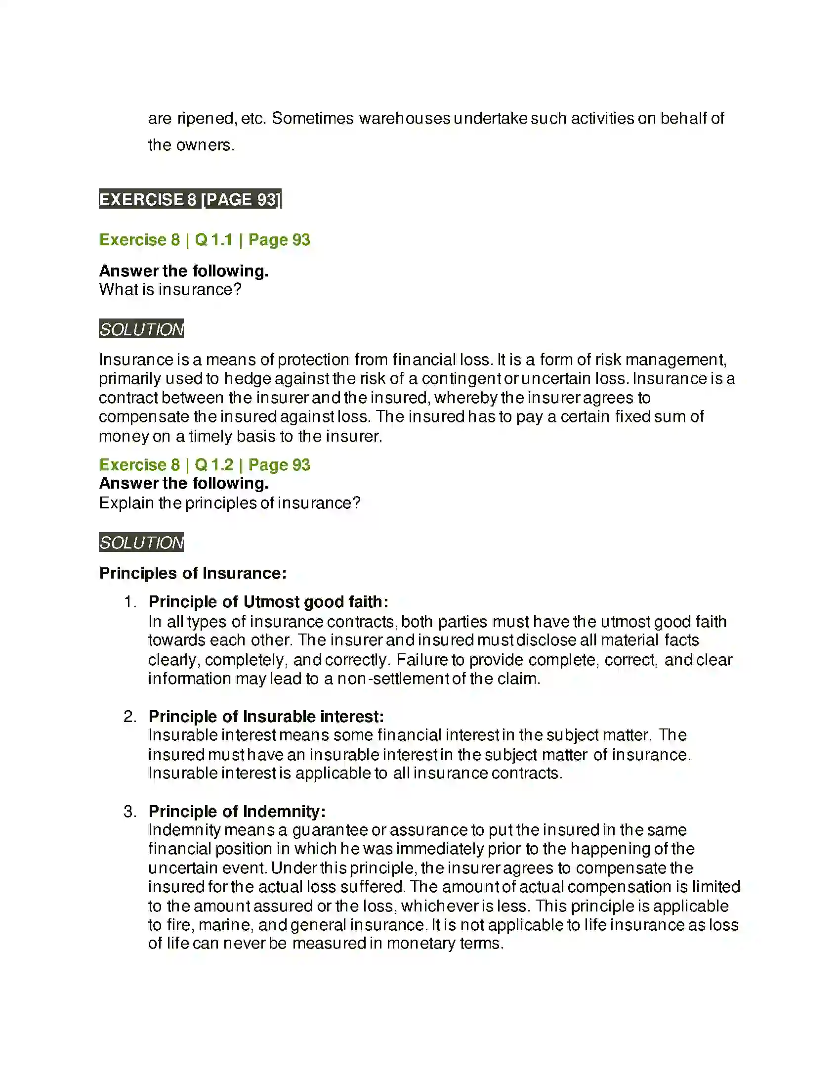 Maharashtra Board Class 12th Organisation of Commerce & Management Business Services Solution 38