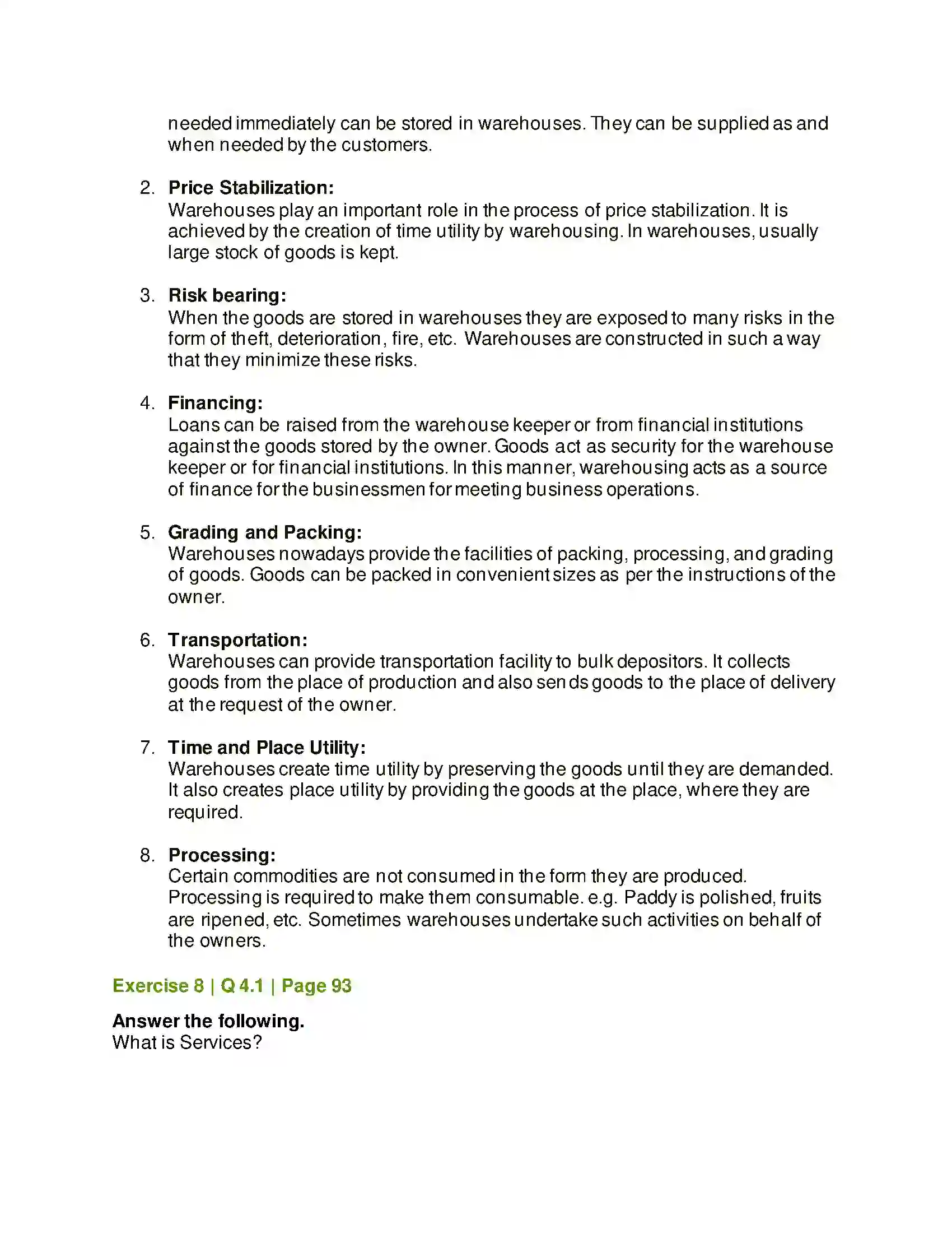 Maharashtra Board Class 12th Organisation of Commerce & Management Business Services Solution 43