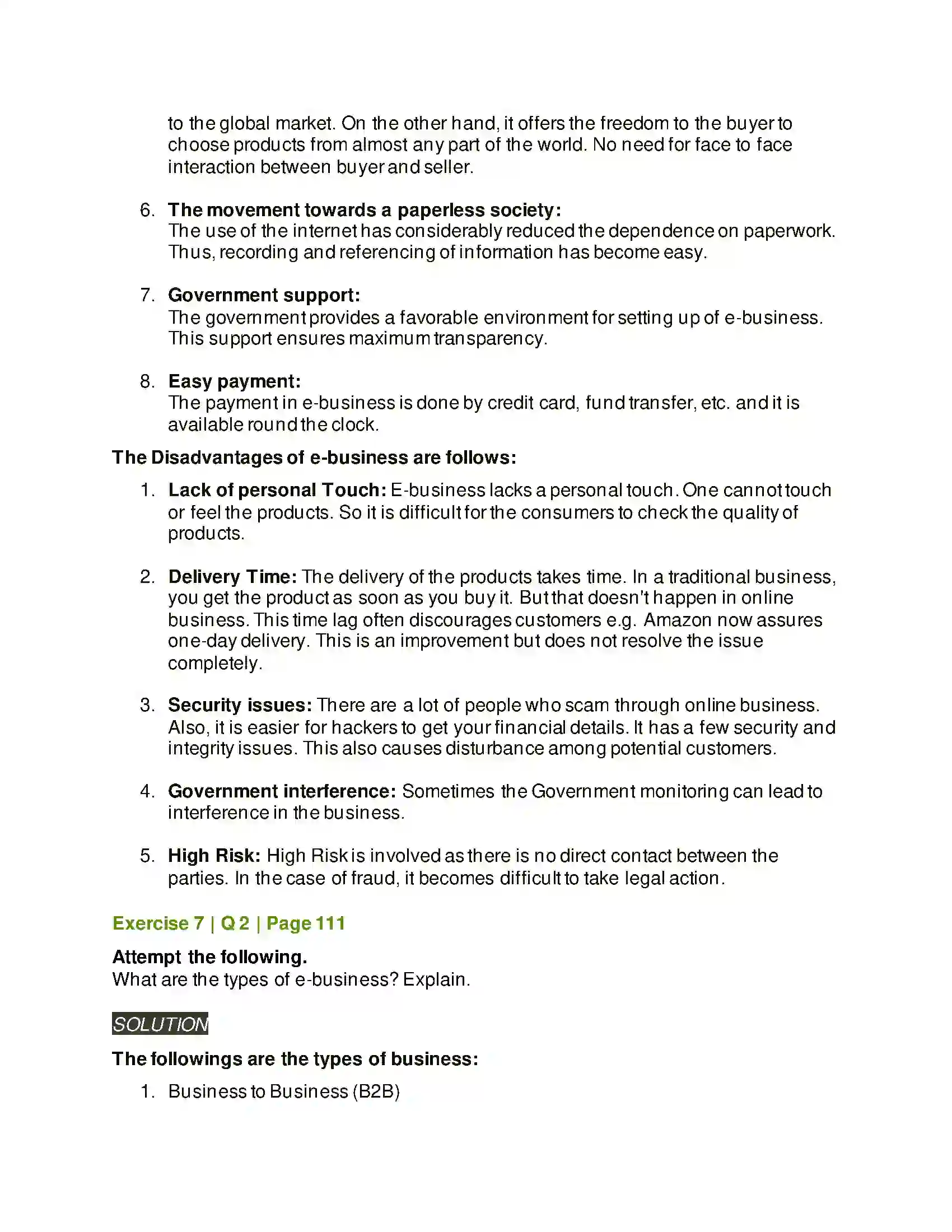 Maharashtra Board Class 12th Organisation of Commerce & Management Emerging Modes of Business Solution 21