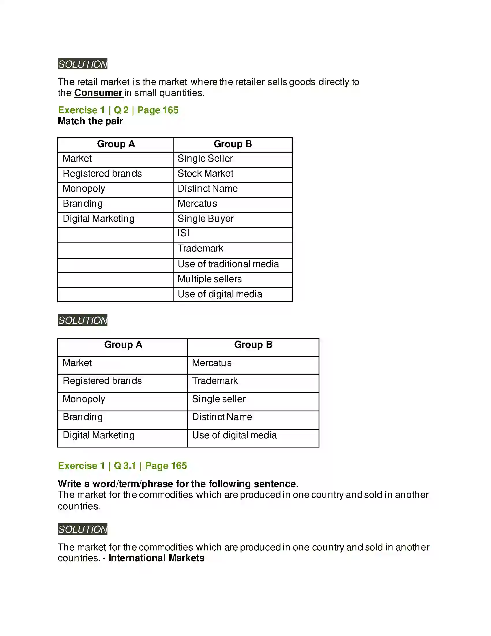 Maharashtra Board Class 12th Organisation of Commerce & Management Marketing Solution 2