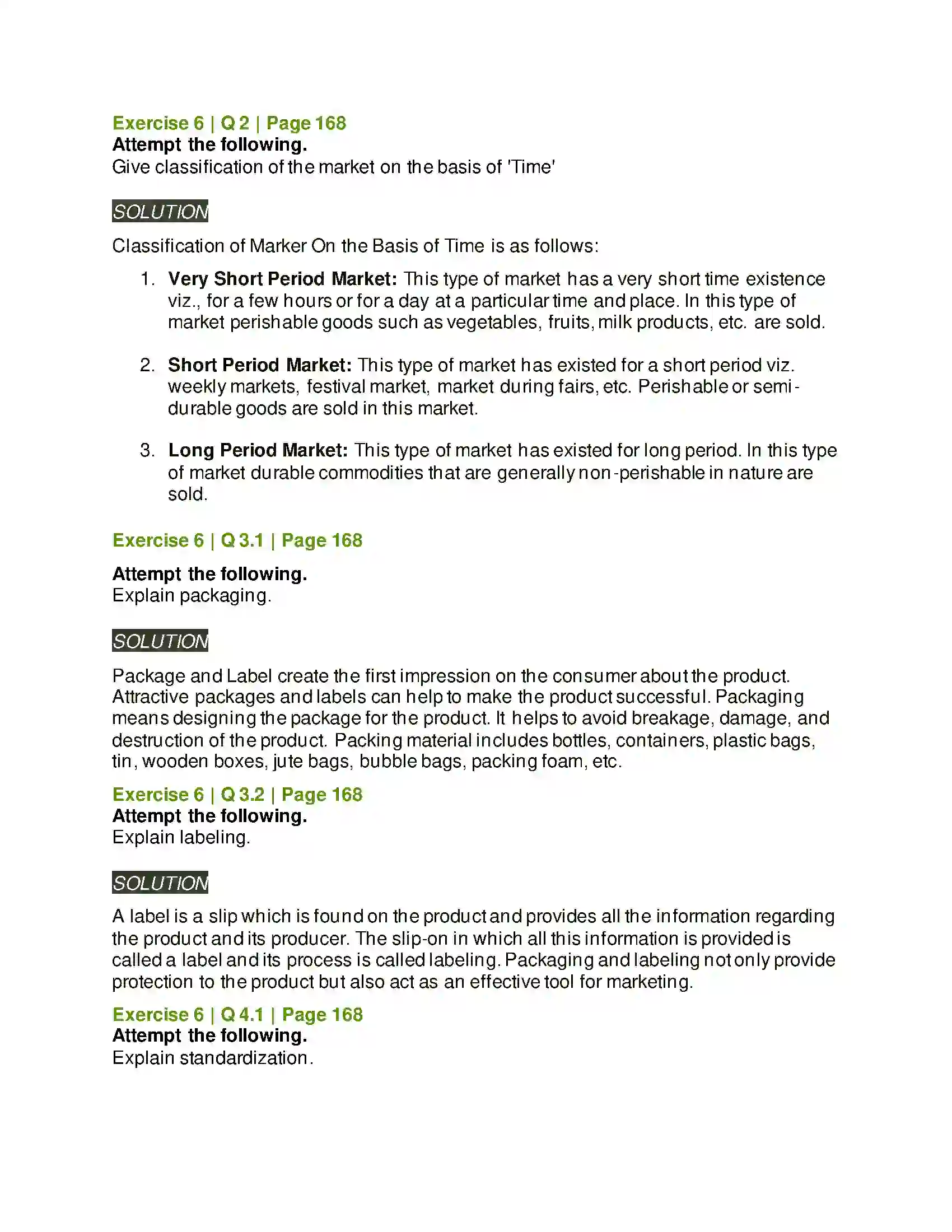Maharashtra Board Class 12th Organisation of Commerce & Management Marketing Solution 21