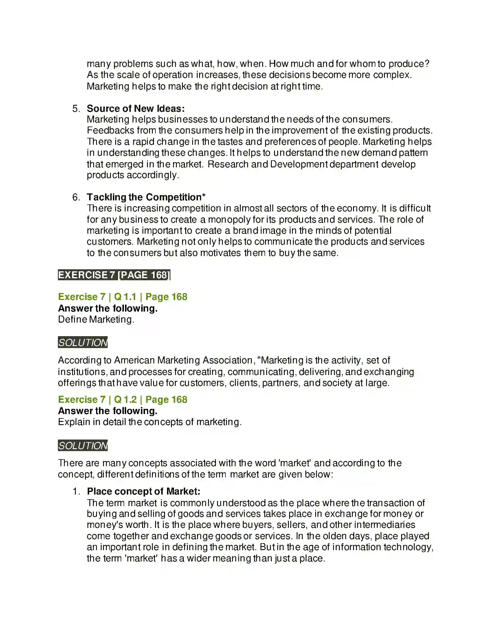 Maharashtra Board Class 12th Organisation of Commerce & Management Marketing Solution 23