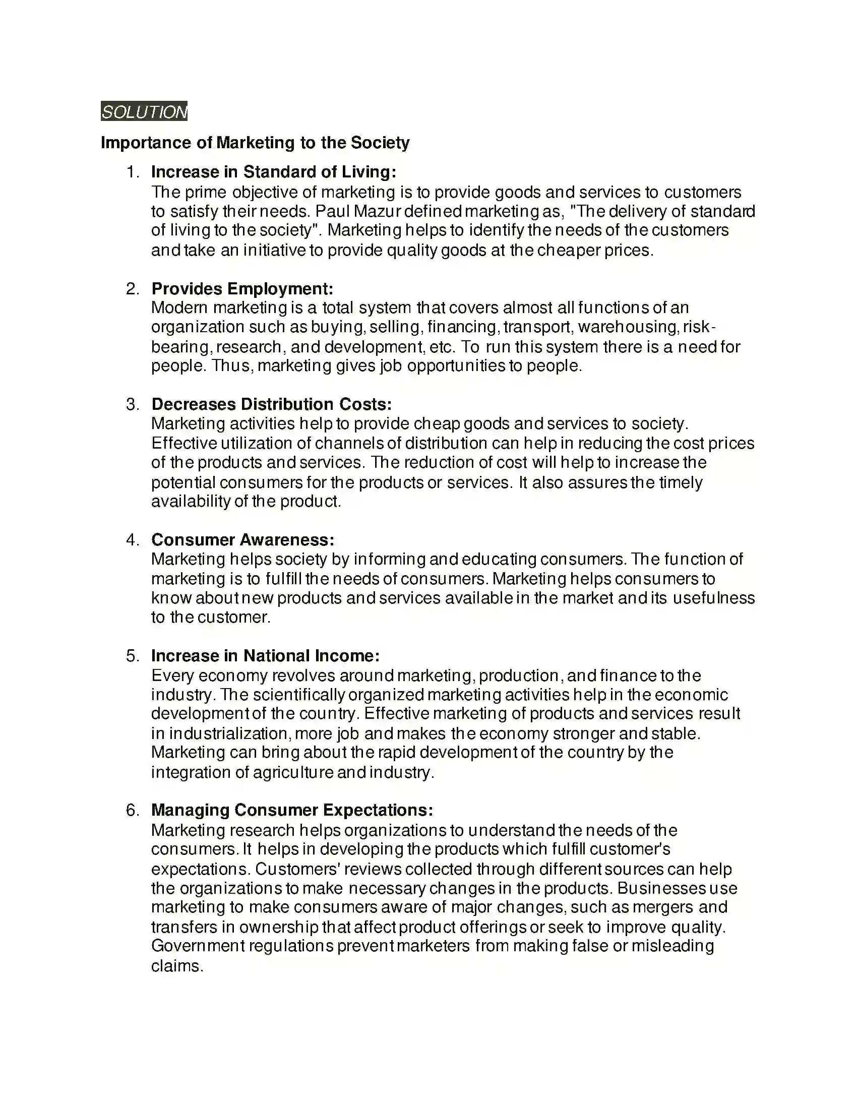 Maharashtra Board Class 12th Organisation of Commerce & Management Marketing Solution 31