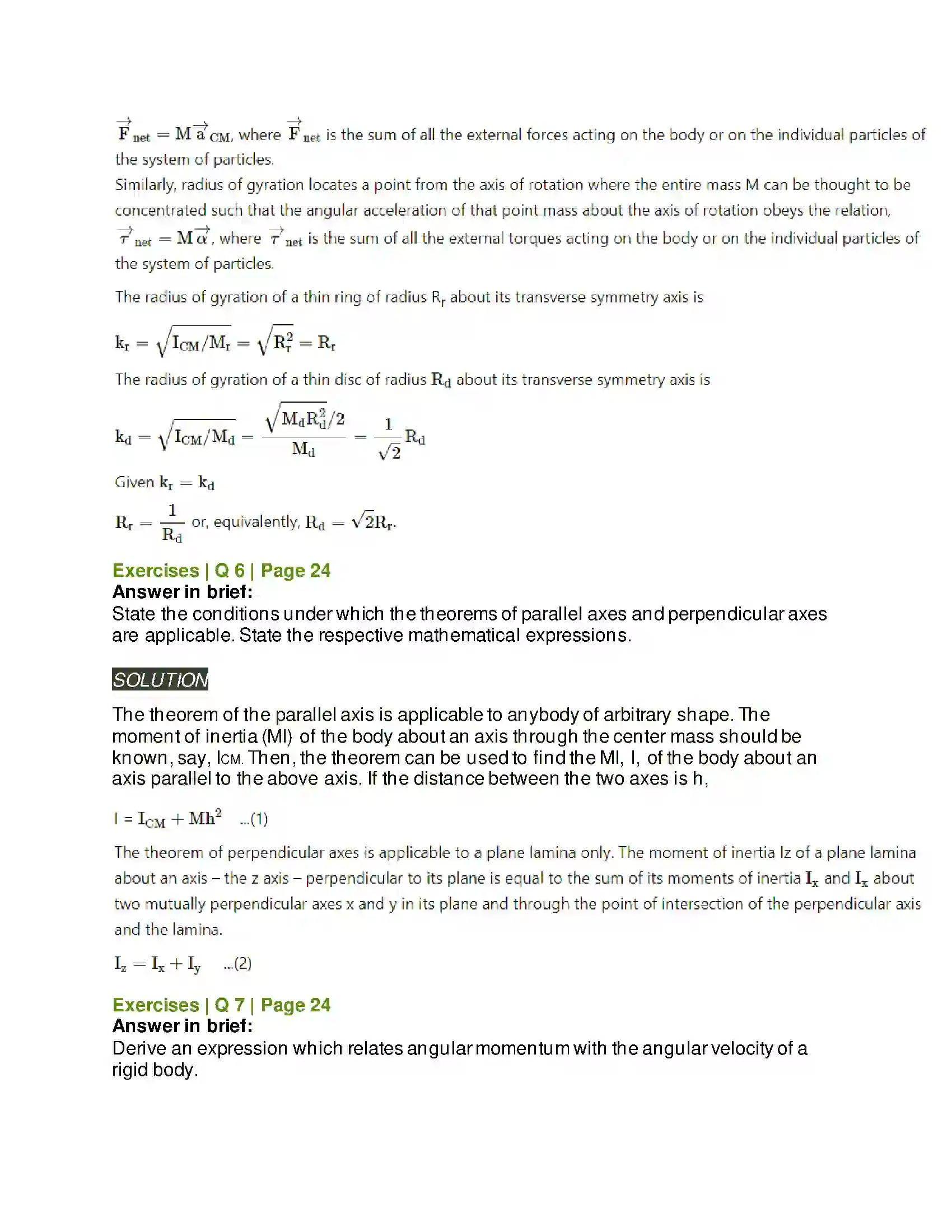 Maharashtra Board Class 12th Physics Rotational Dynamics Solution 14