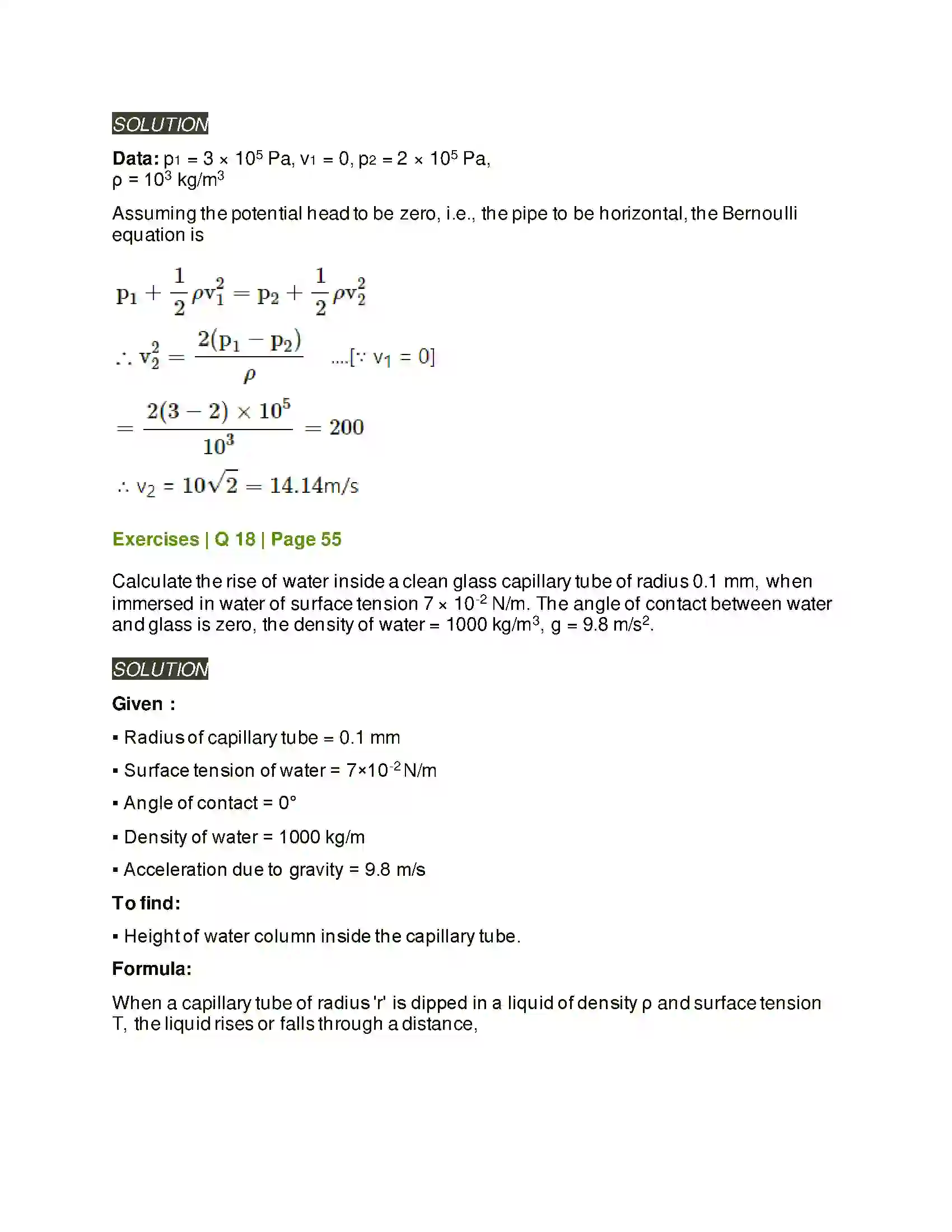 Maharashtra Board Class 12th Physics Mechanical Properties of Fluids Solution 15