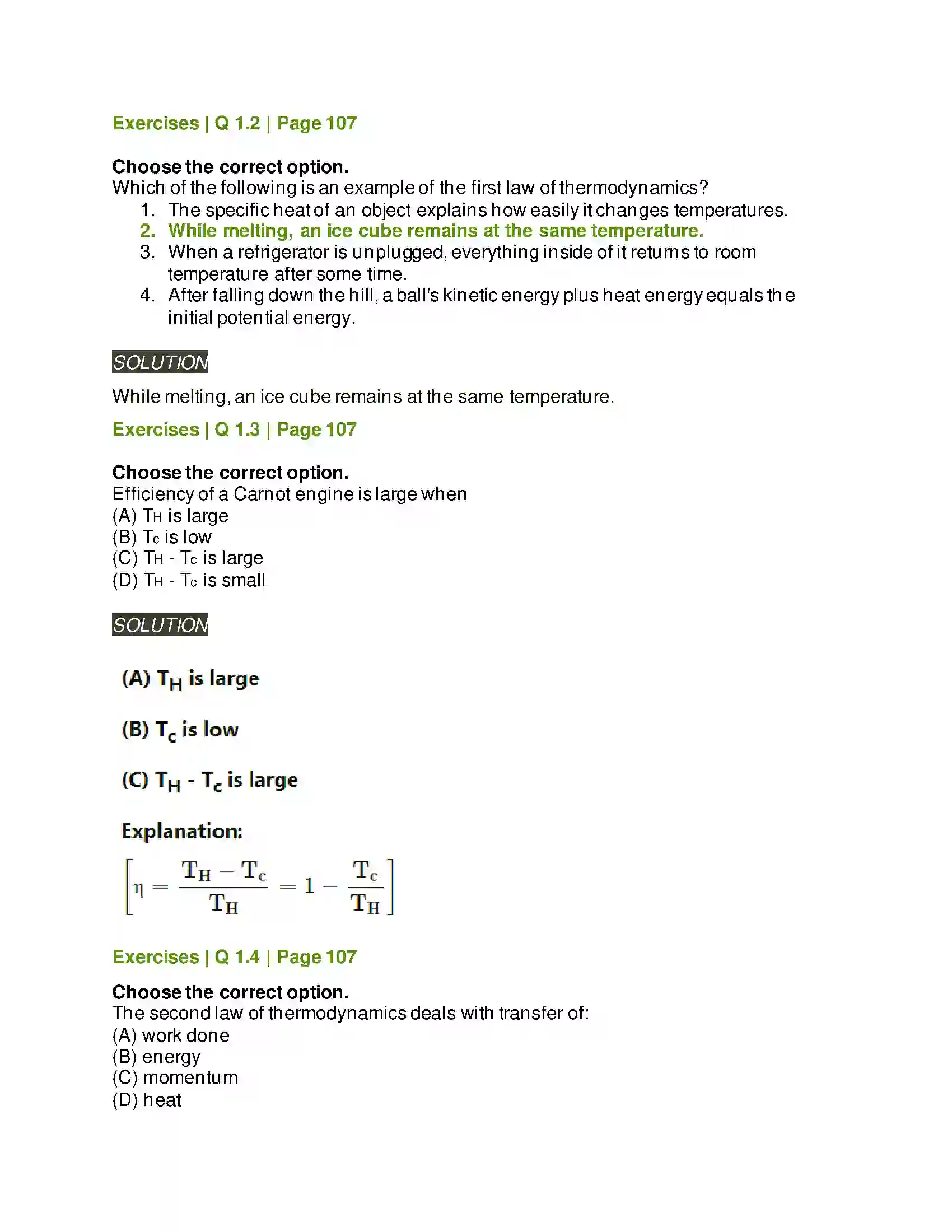 Maharashtra Board Class 12th Physics Thermodynamics Solution 2
