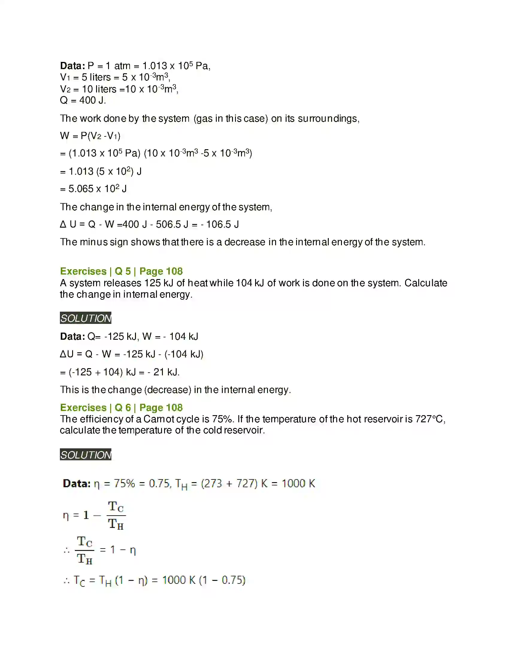 Maharashtra Board Class 12th Physics Thermodynamics Solution 8