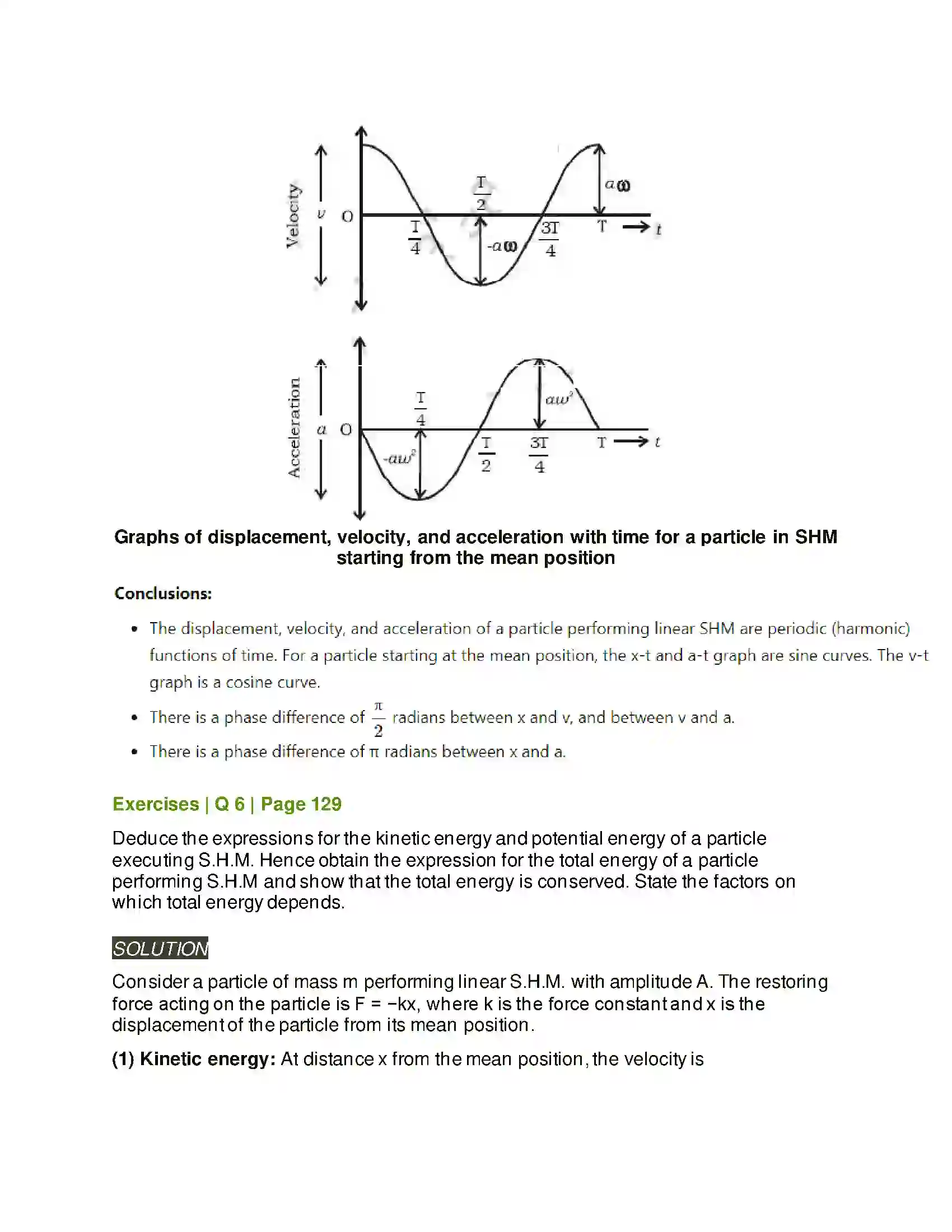 Maharashtra Board Class 12th Physics Oscillations Solution 11