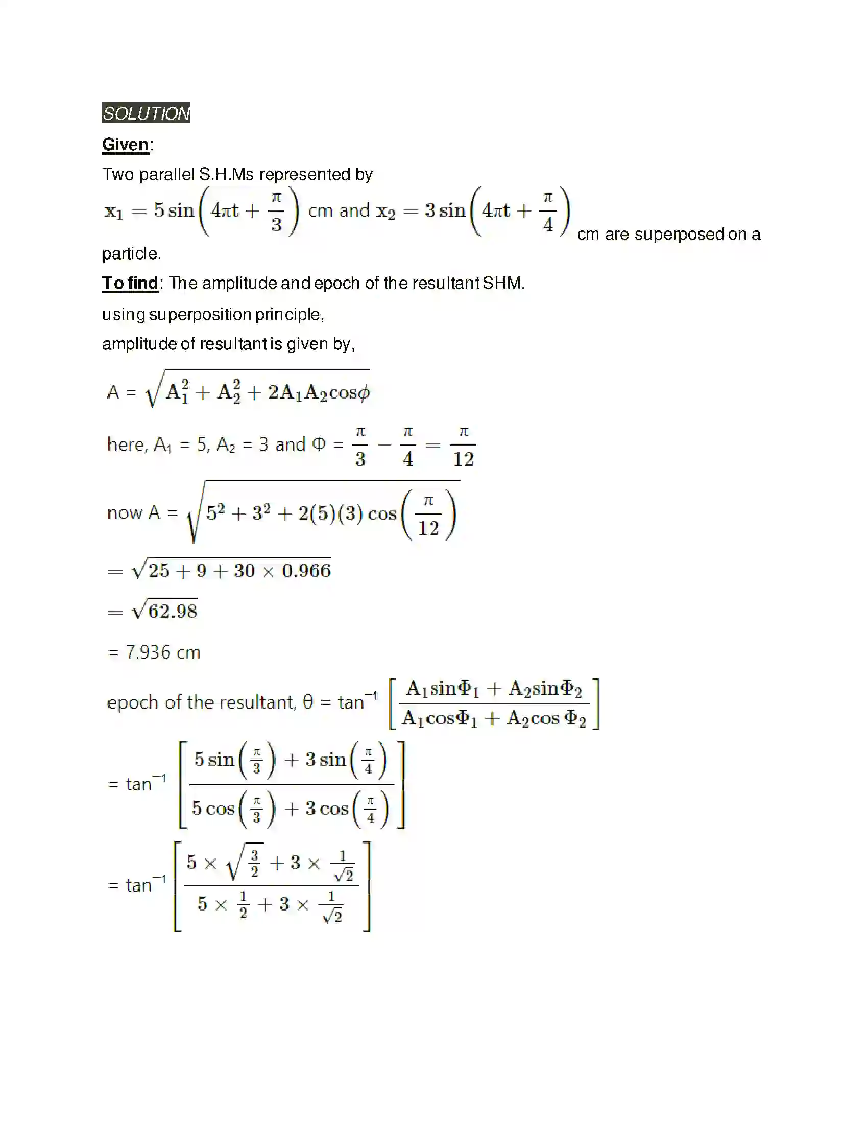 Maharashtra Board Class 12th Physics Oscillations Solution 24