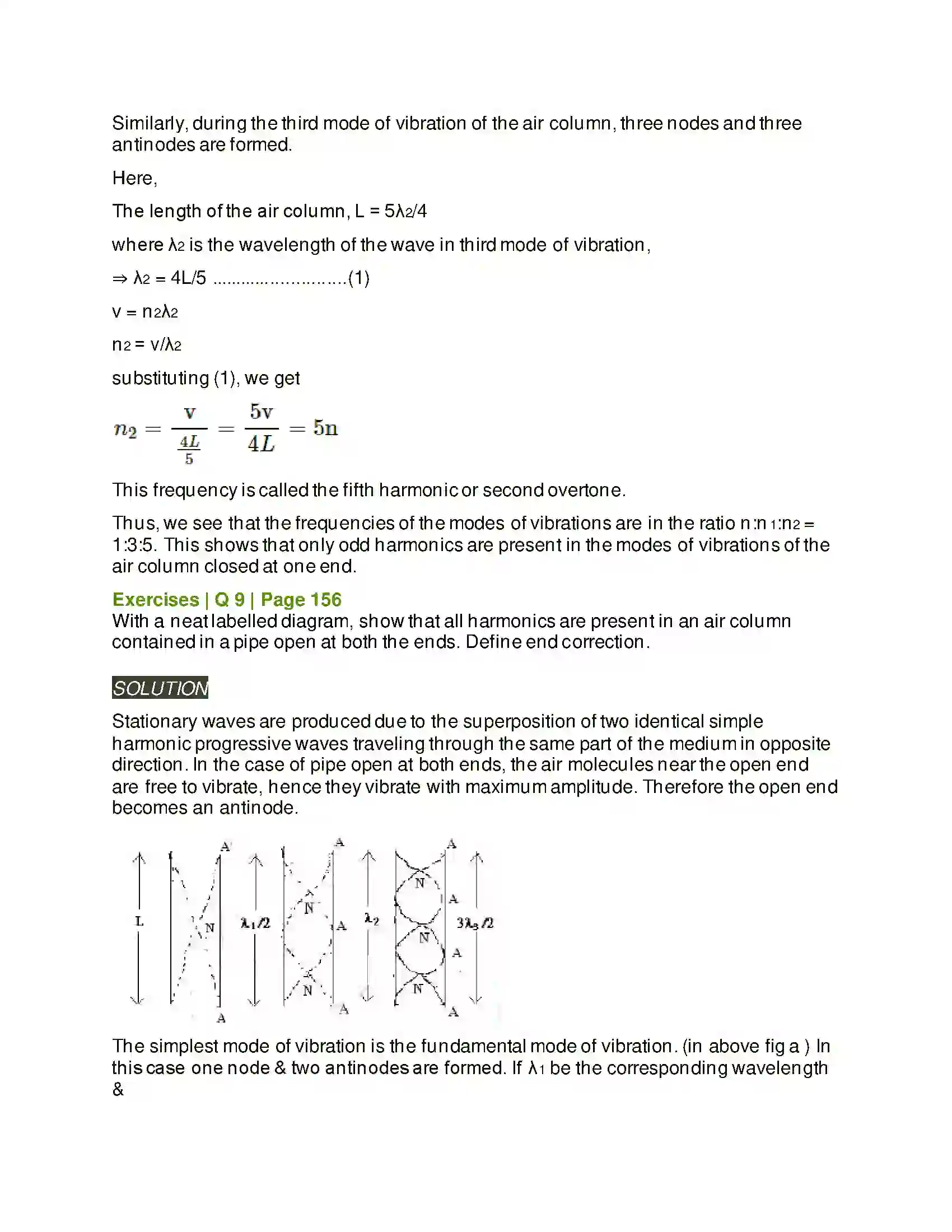 Maharashtra Board Class 12th Physics Superposition of Waves Solution 10