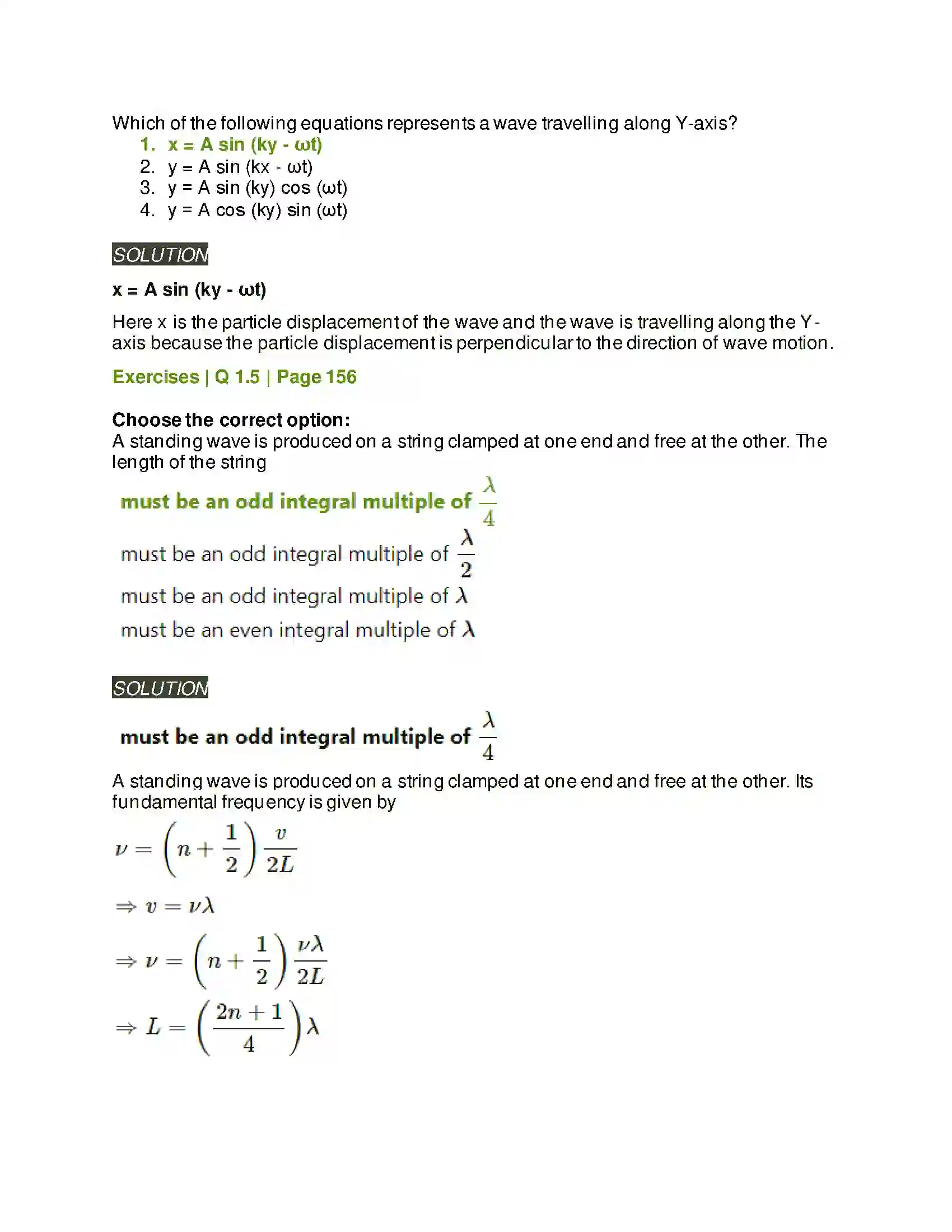 Maharashtra Board Class 12th Physics Superposition of Waves Solution 2