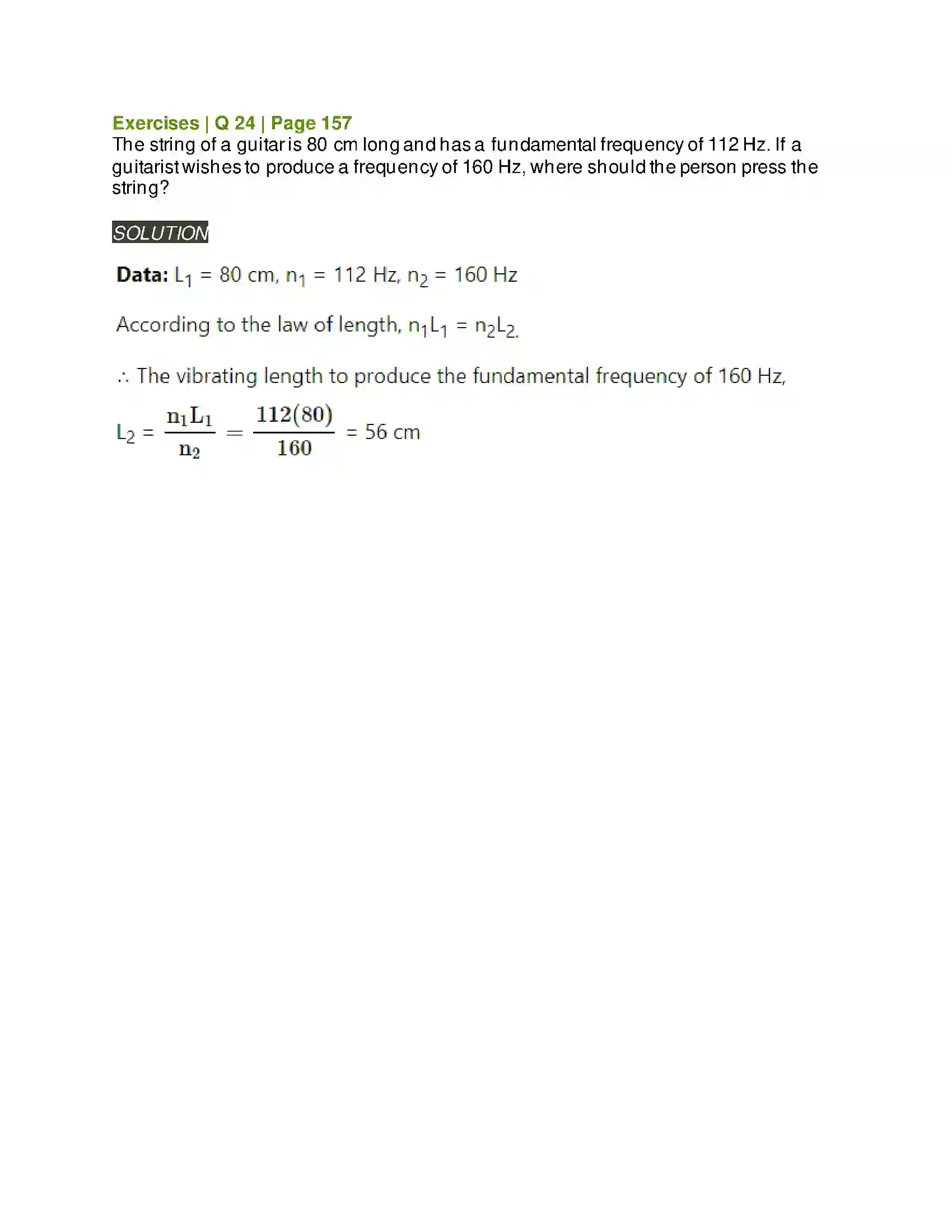 Maharashtra Board Class 12th Physics Superposition of Waves Solution 20