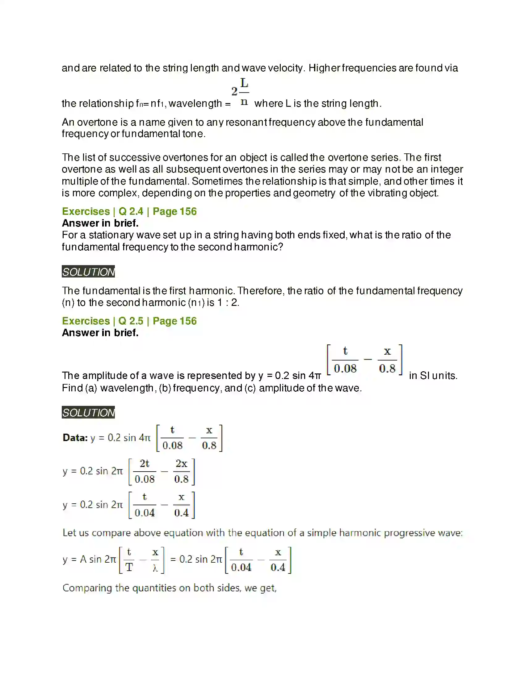 Maharashtra Board Class 12th Physics Superposition of Waves Solution 4