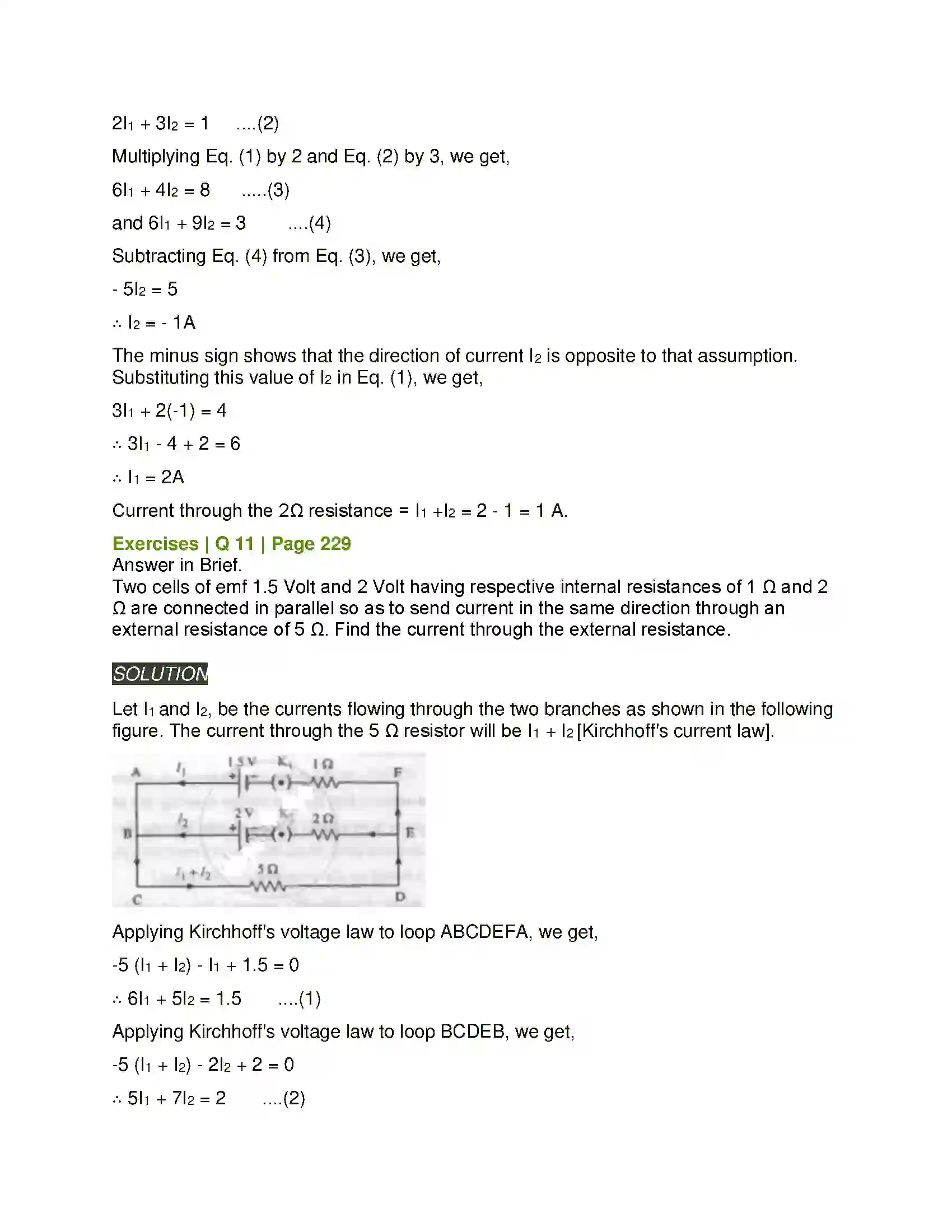 Maharashtra Board Class 12th Physics Current Electricity Solution 16