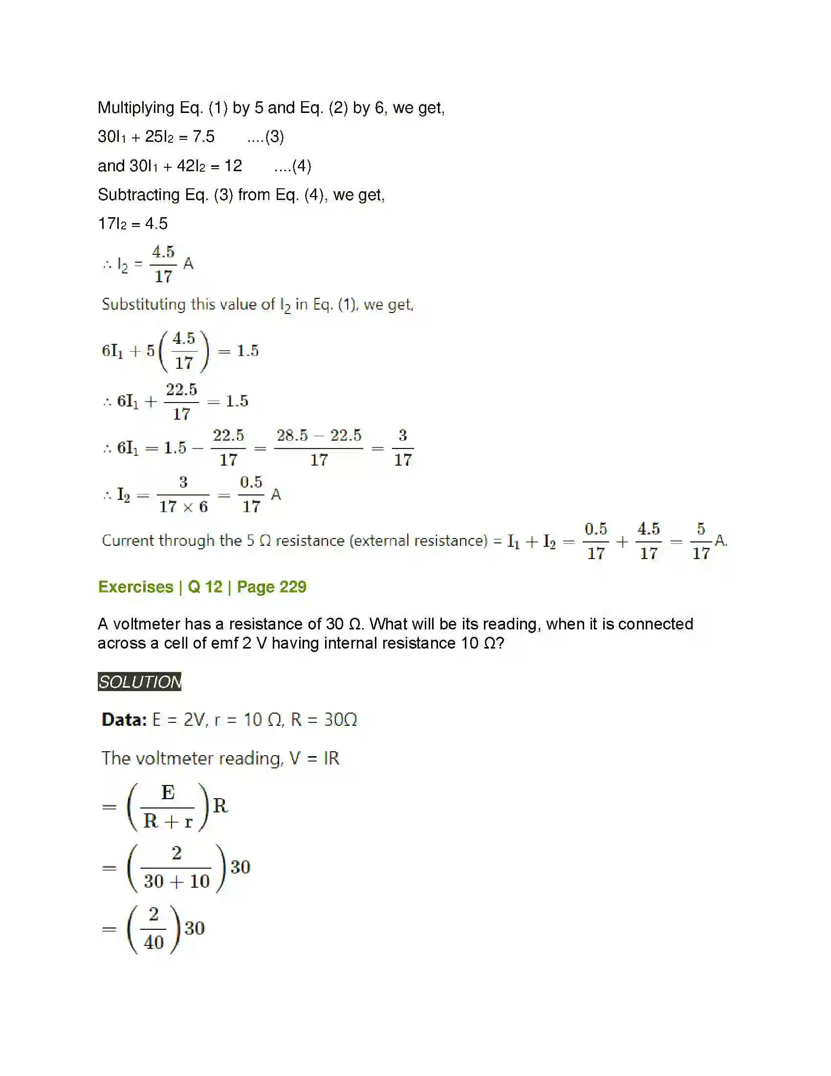 Maharashtra Board Class 12th Physics Current Electricity Solution 17