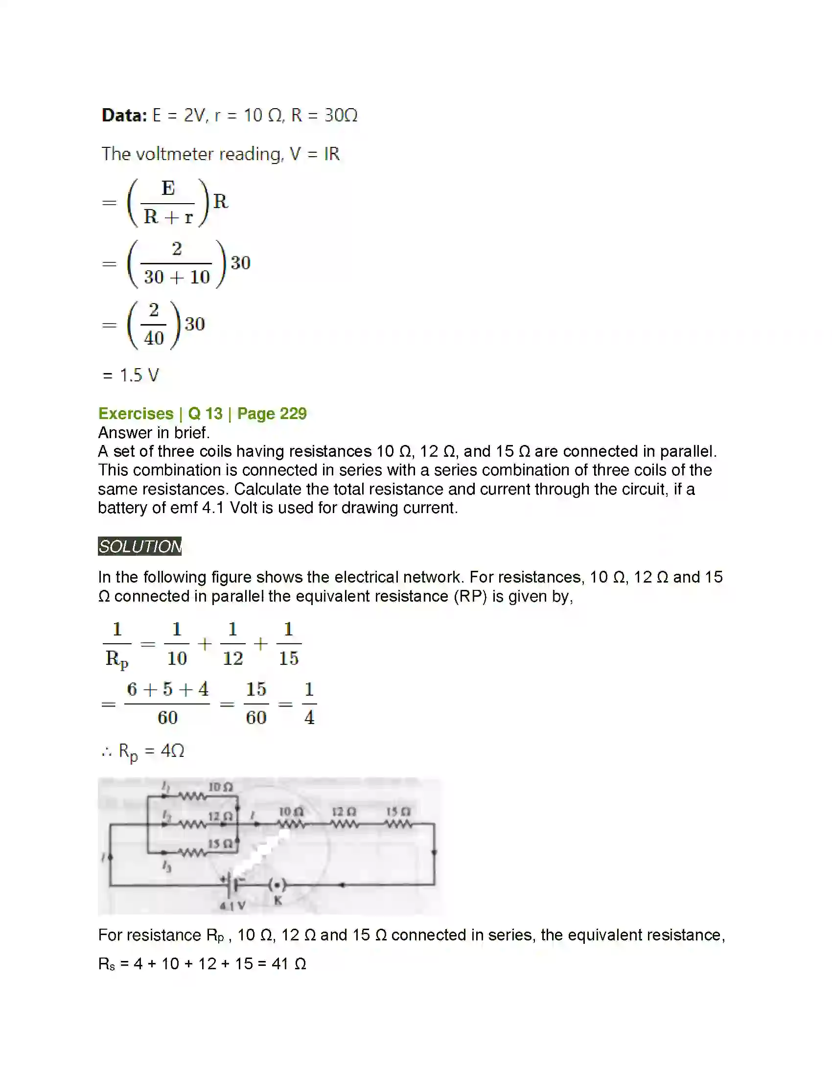 Maharashtra Board Class 12th Physics Current Electricity Solution 18