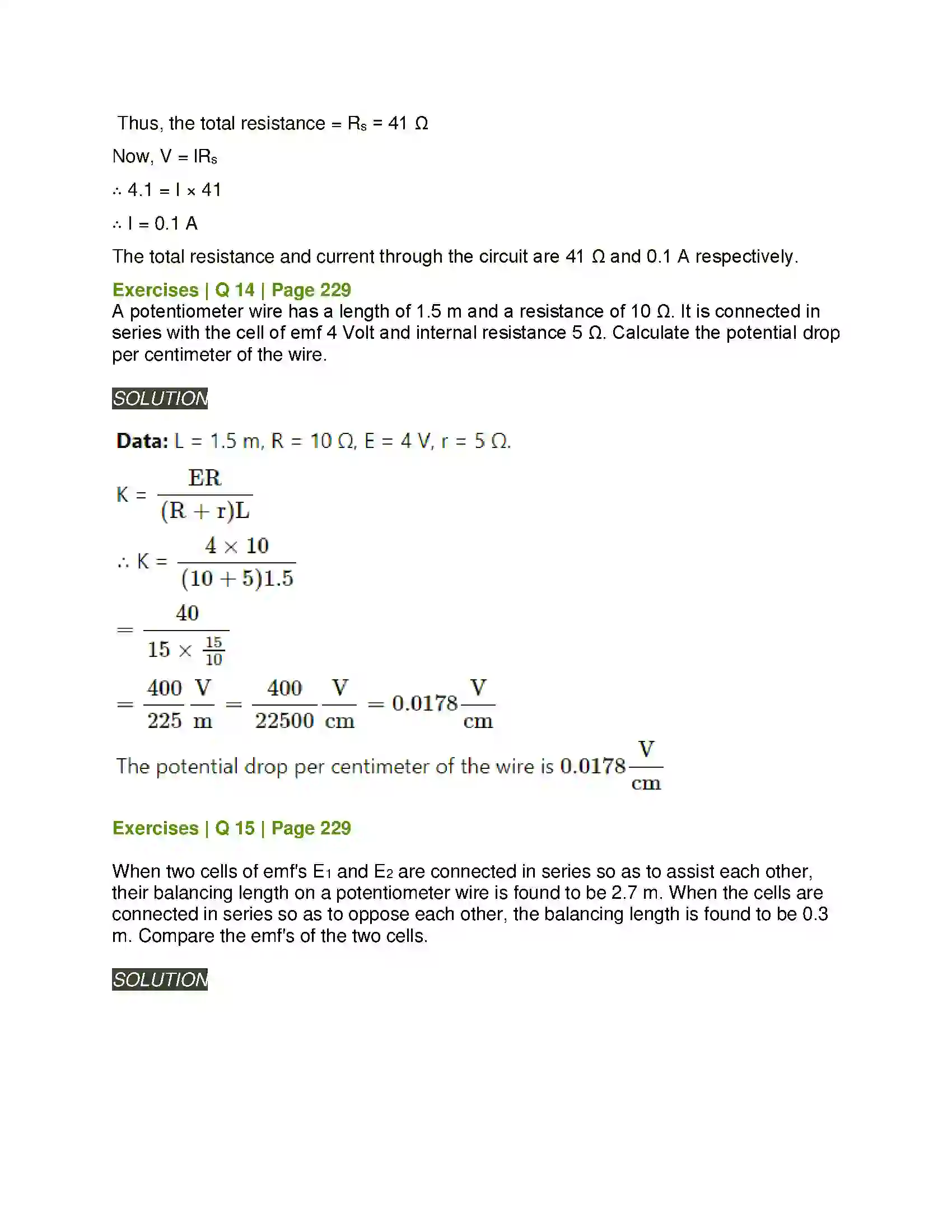 Maharashtra Board Class 12th Physics Current Electricity Solution 19