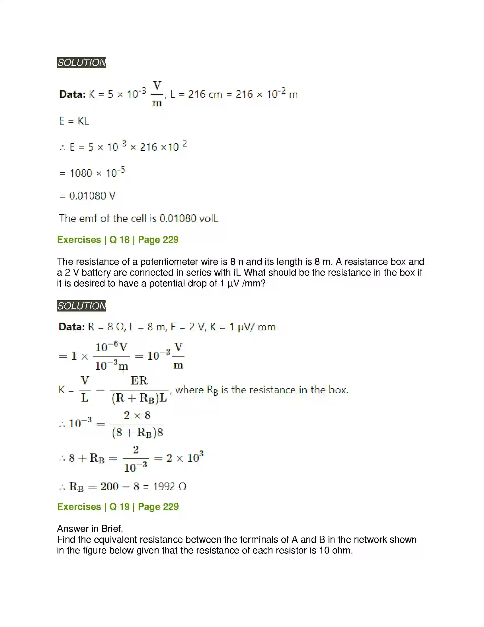 Maharashtra Board Class 12th Physics Current Electricity Solution 21