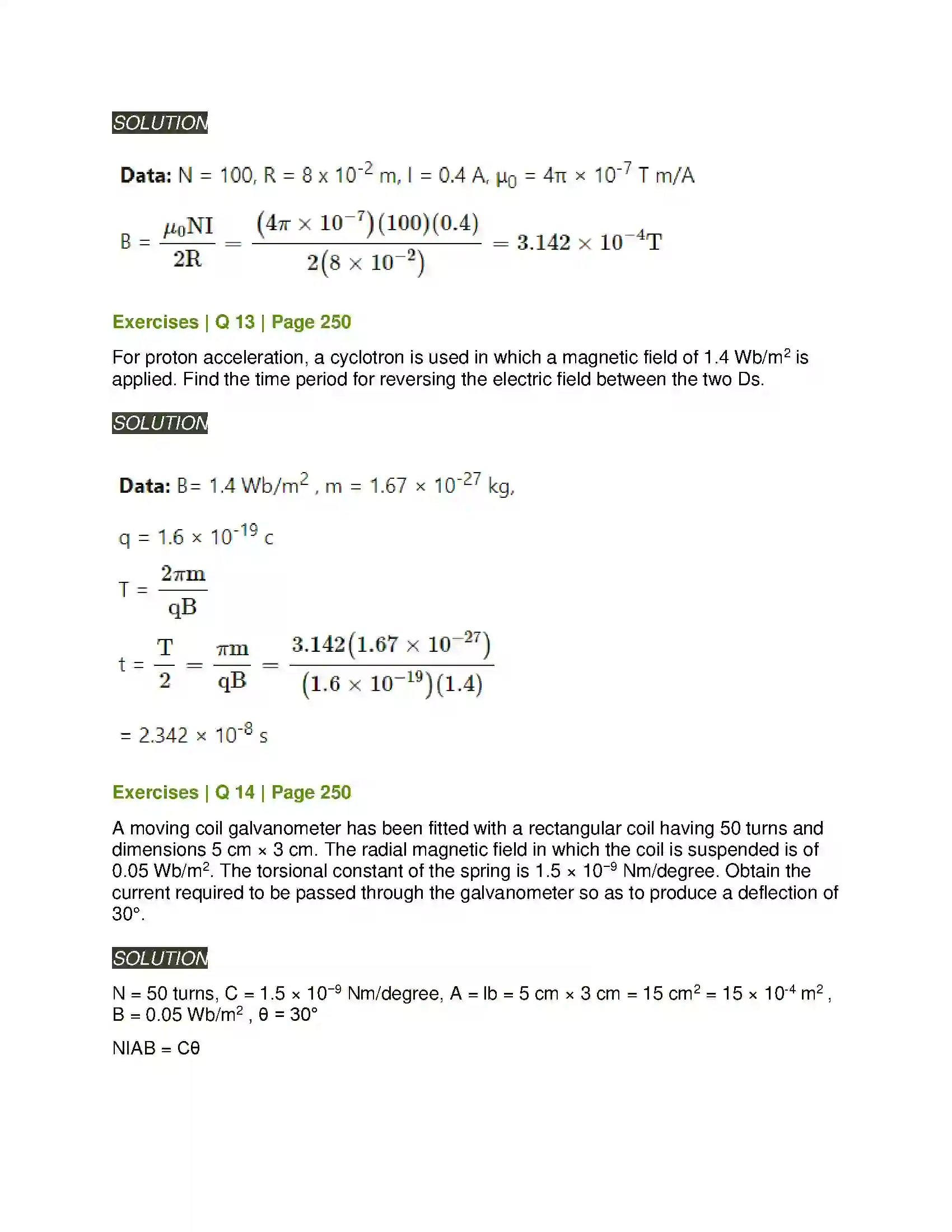 Maharashtra Board Class 12th Physics Magnetic Fields due to Electric Current Solution 11