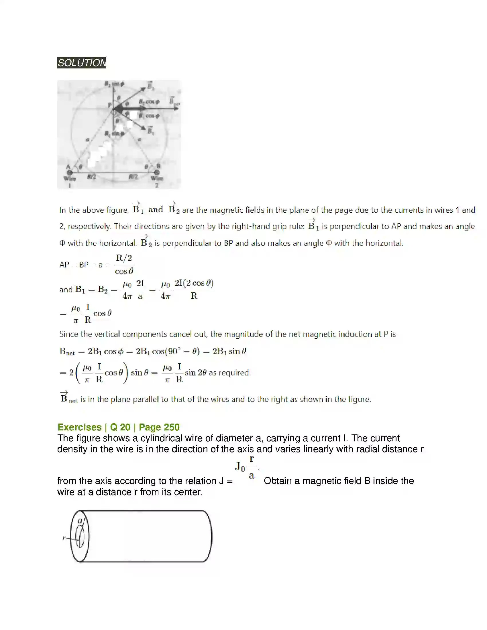 Maharashtra Board Class 12th Physics Magnetic Fields due to Electric Current Solution 15