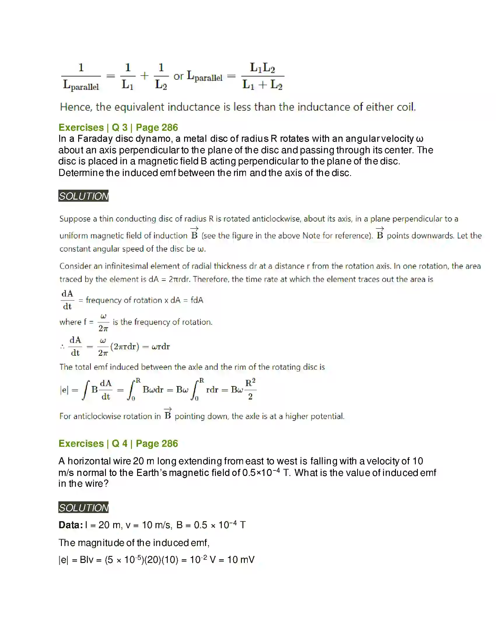 Maharashtra Board Class 12th Physics Electromagnetic induction Solution 5