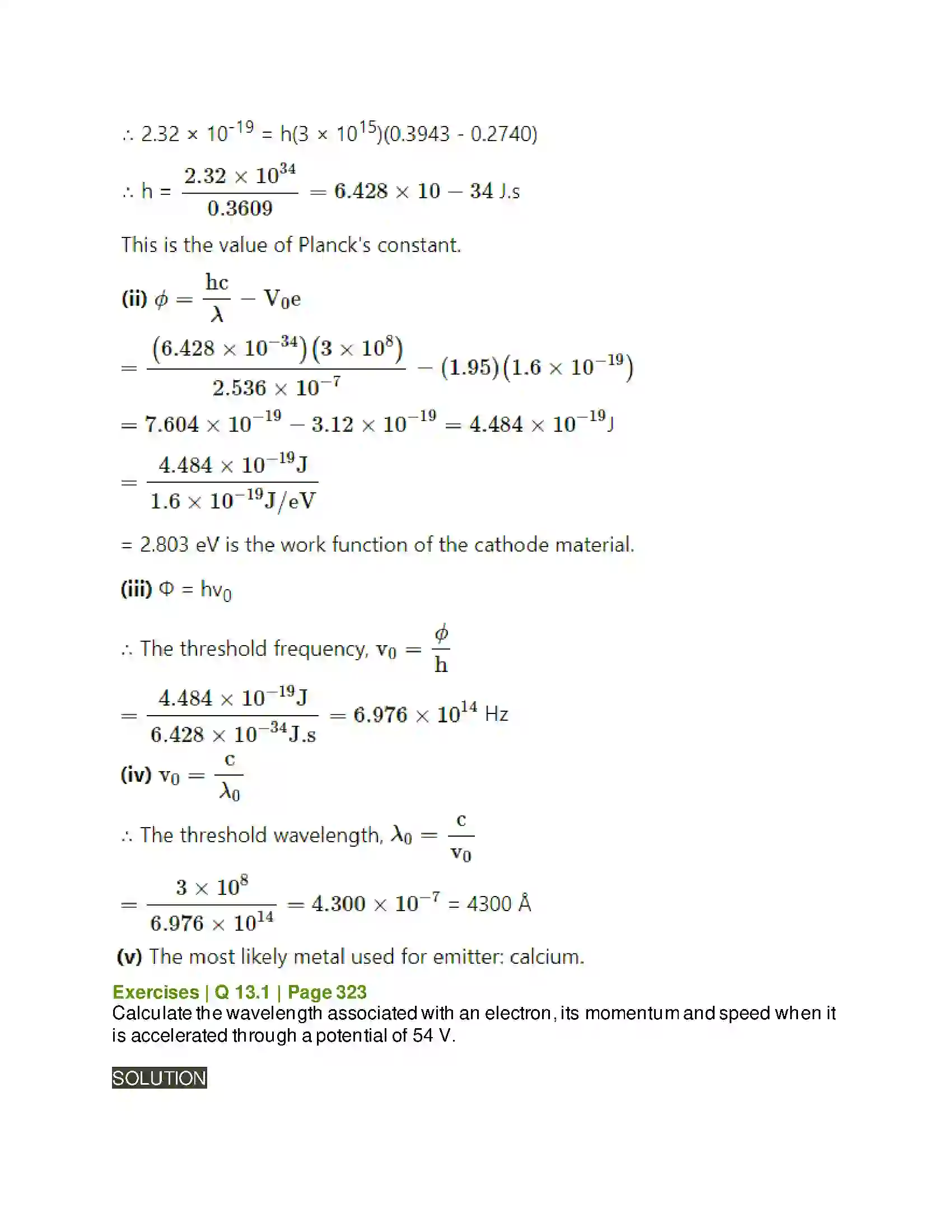 Maharashtra Board Class 12th Physics Dual Nature of Radiation and Matter Solution 11