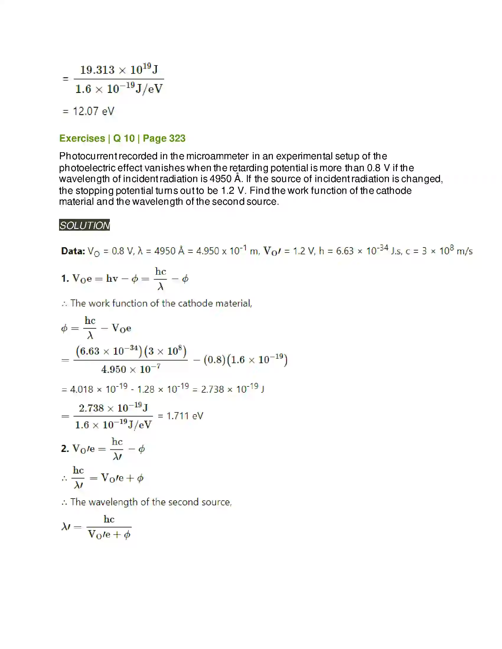 Maharashtra Board Class 12th Physics Dual Nature of Radiation and Matter Solution 8