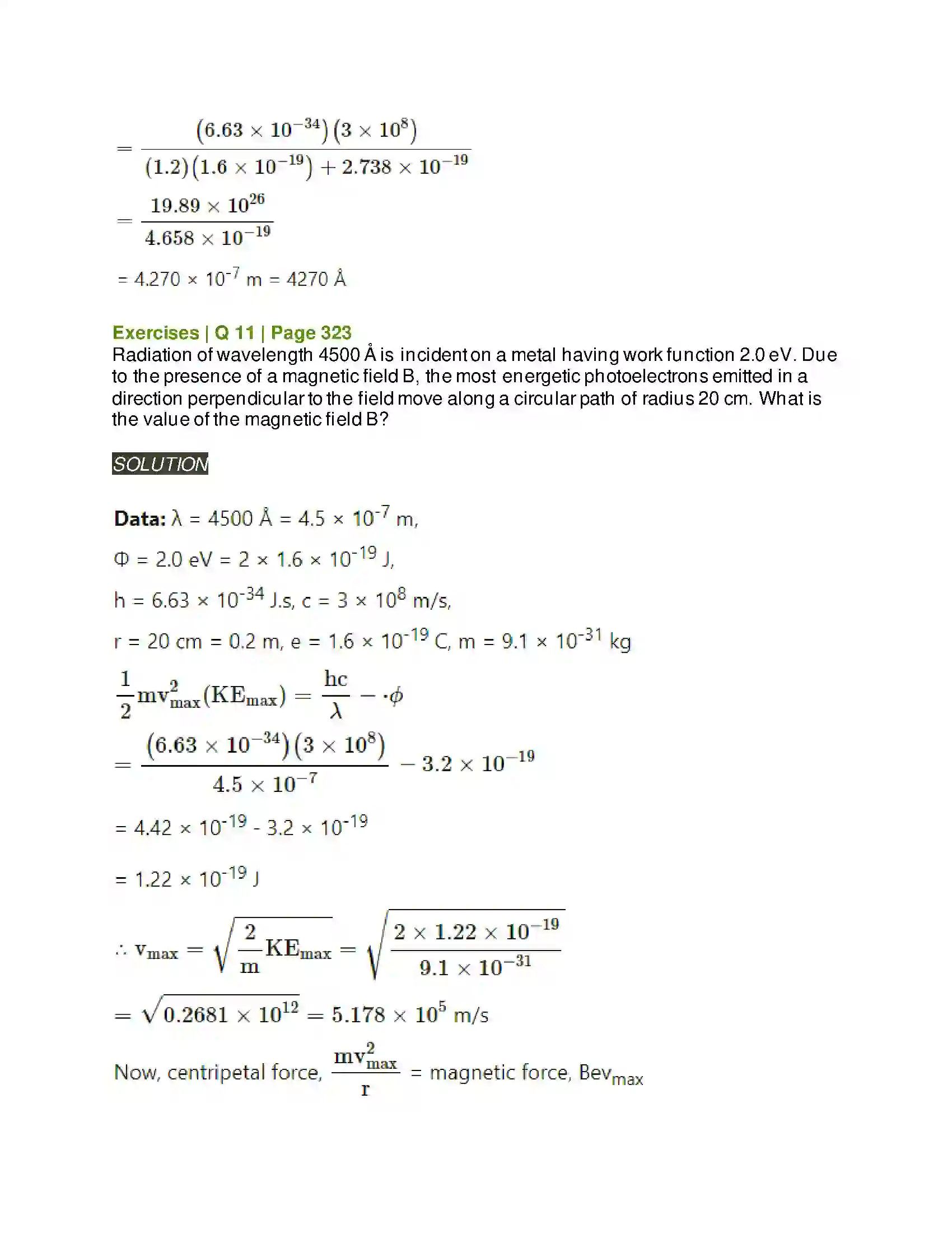 Maharashtra Board Class 12th Physics Dual Nature of Radiation and Matter Solution 9