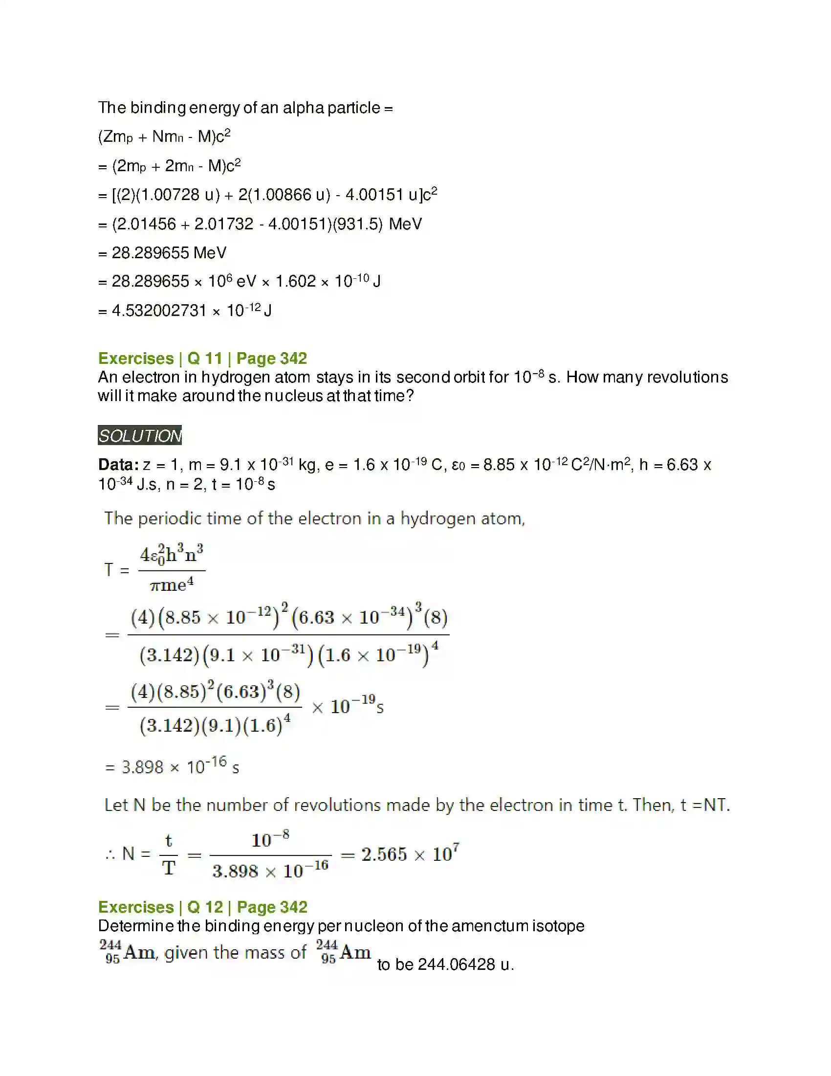 Maharashtra Board Class 12th Physics Structure of Atoms and Nuclei Solution 13
