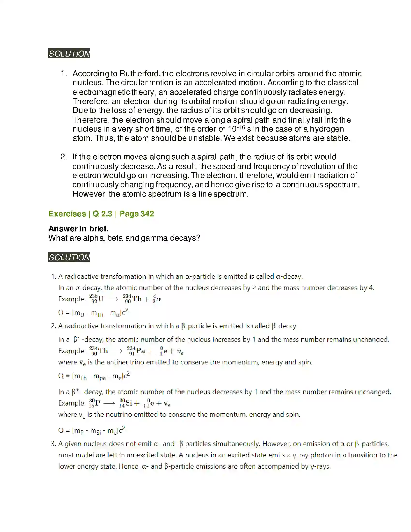 Maharashtra Board Class 12th Physics Structure of Atoms and Nuclei Solution 3