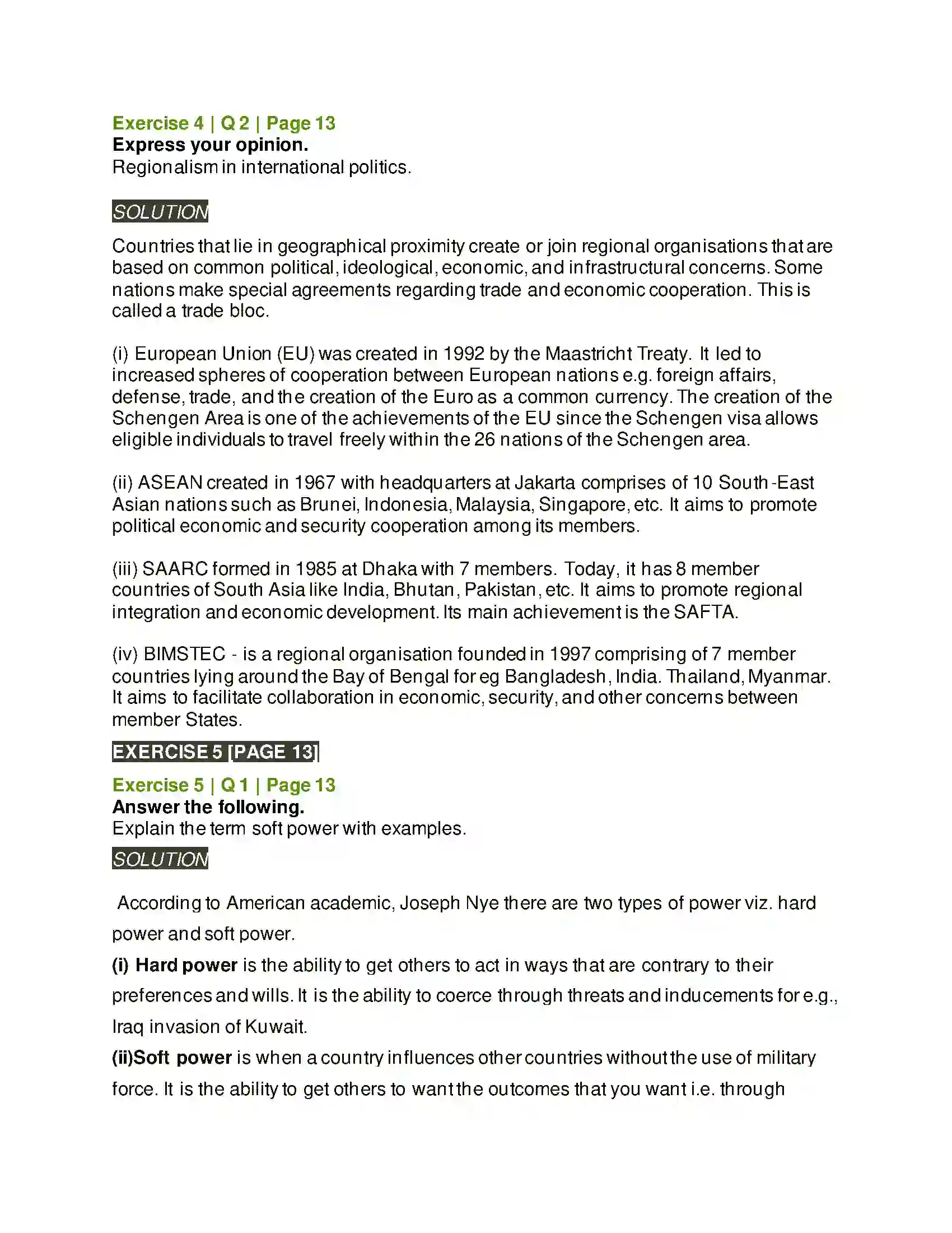 Maharashtra Board Class 12th Political Science The World Since 1991 Solution 5
