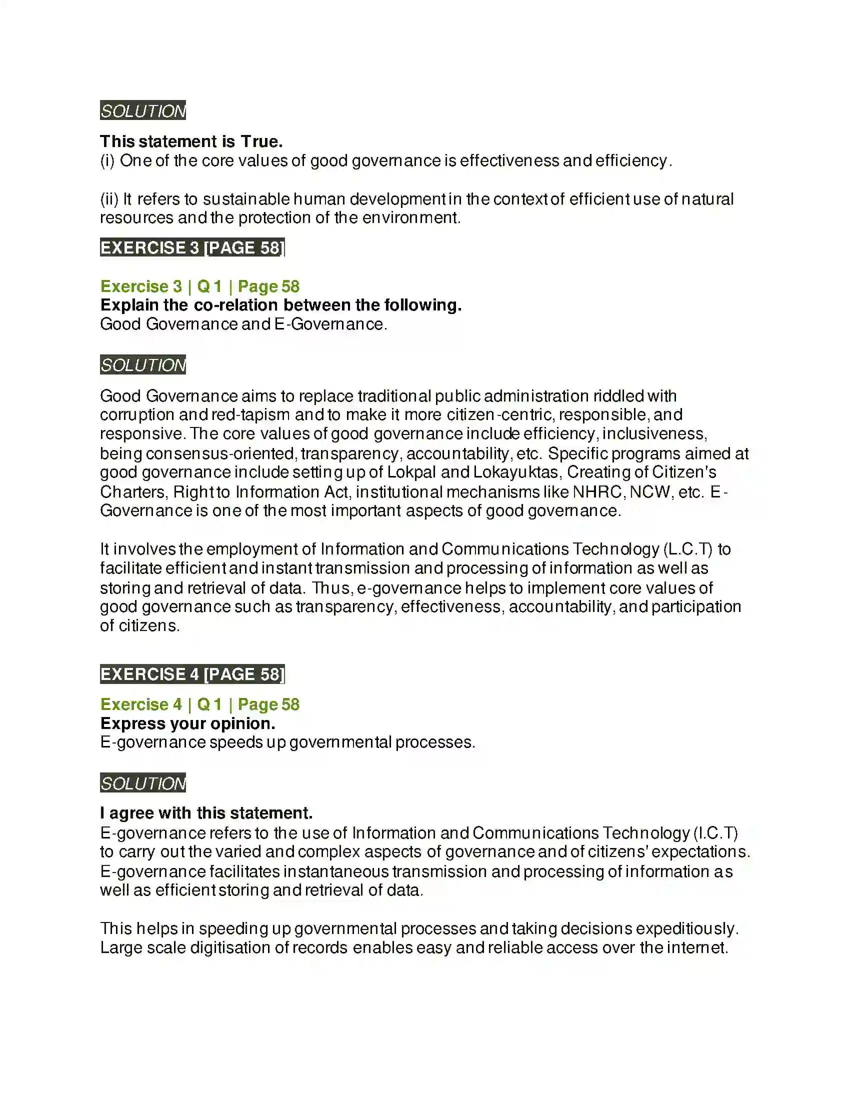 Maharashtra Board Class 12th Political Science Contemporary India Good Governance Solution 3