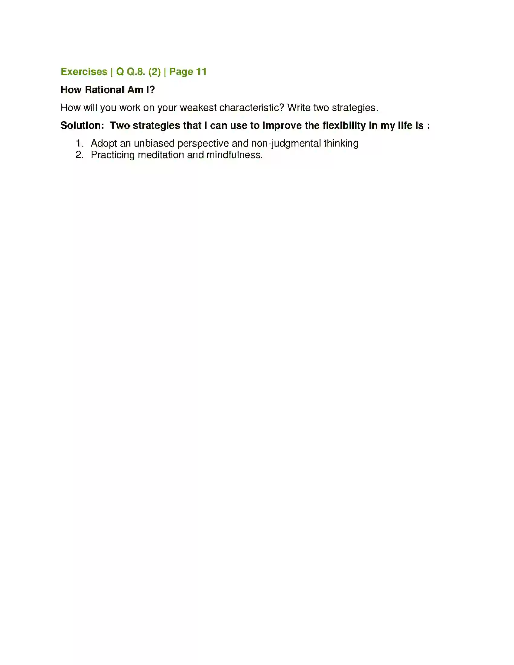 Maharashtra Board Class 12th Psychology Psychology - A Scientific Discipline Solution 8