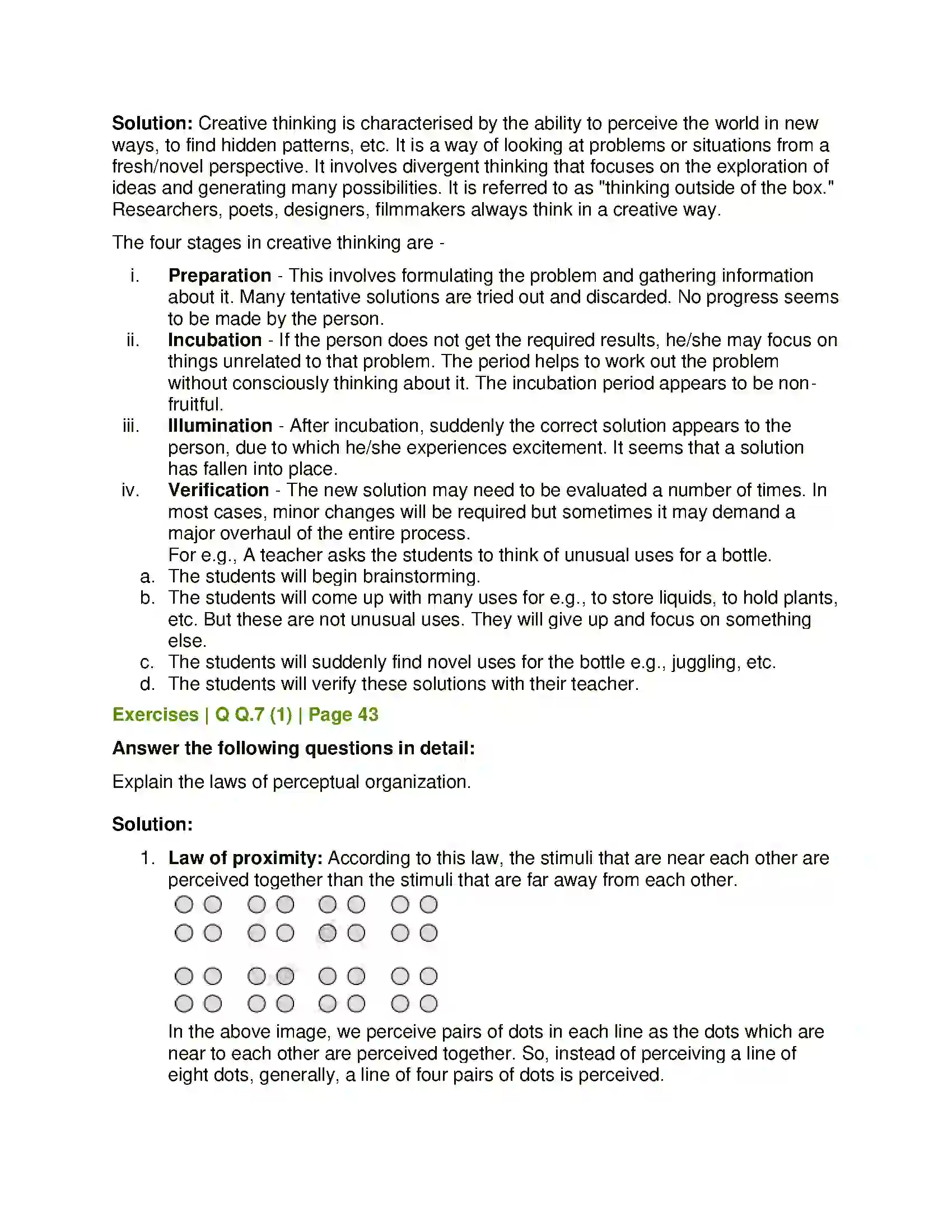 Maharashtra Board Class 12th Psychology Cognitive Processes Solution 7