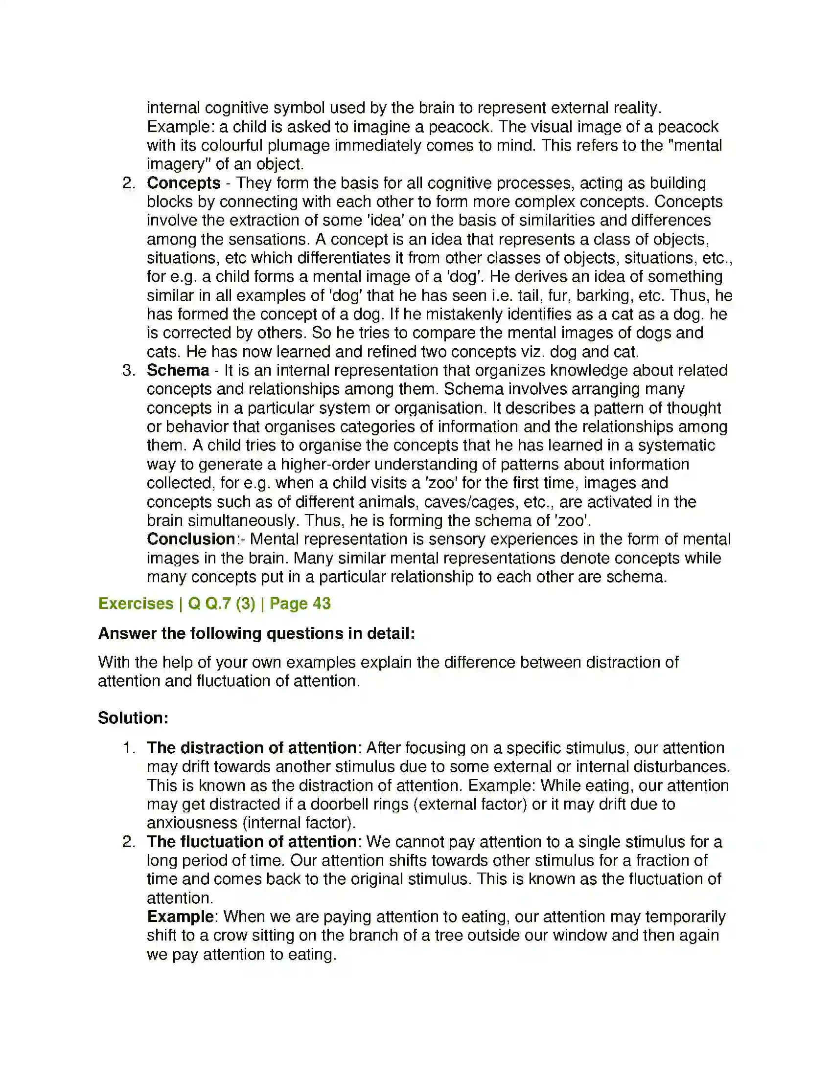 Maharashtra Board Class 12th Psychology Cognitive Processes Solution 9