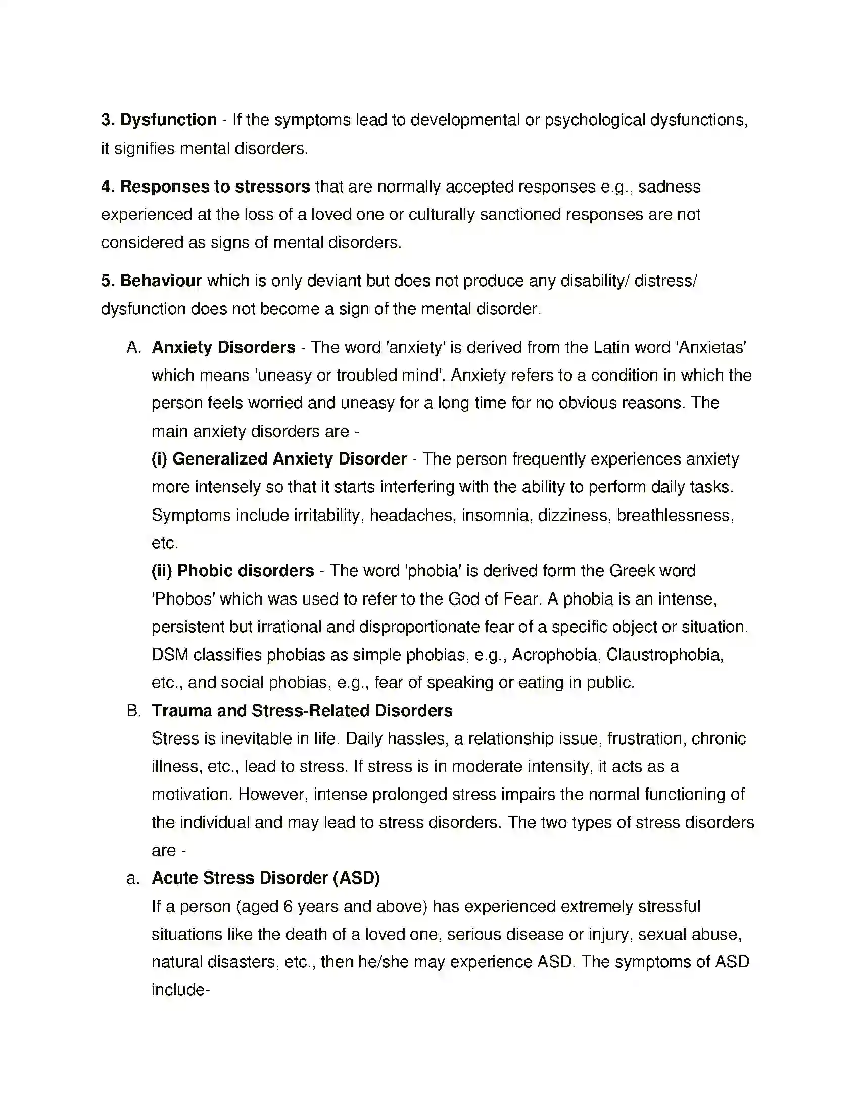 Maharashtra Board Class 12th Psychology Psychological Disorders Solution 11