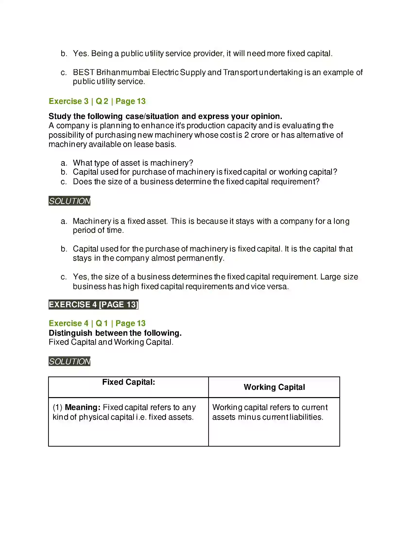 Maharashtra Board Class 12th Secretarial Practice Introduction To Corporate Finance Solution 13