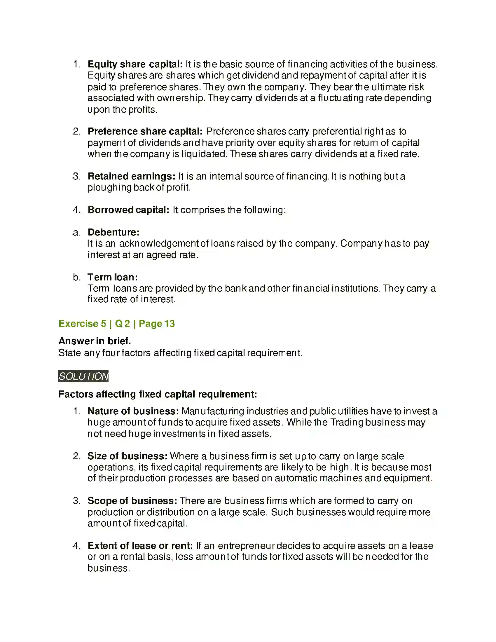 Maharashtra Board Class 12th Secretarial Practice Introduction To Corporate Finance Solution 15