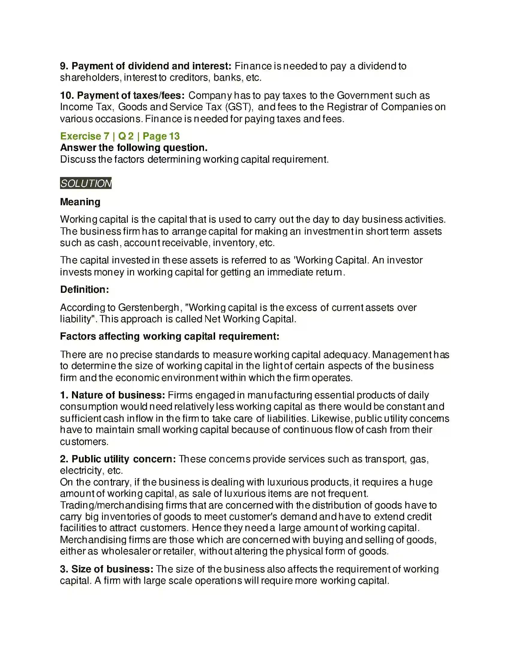 Maharashtra Board Class 12th Secretarial Practice Introduction To Corporate Finance Solution 21