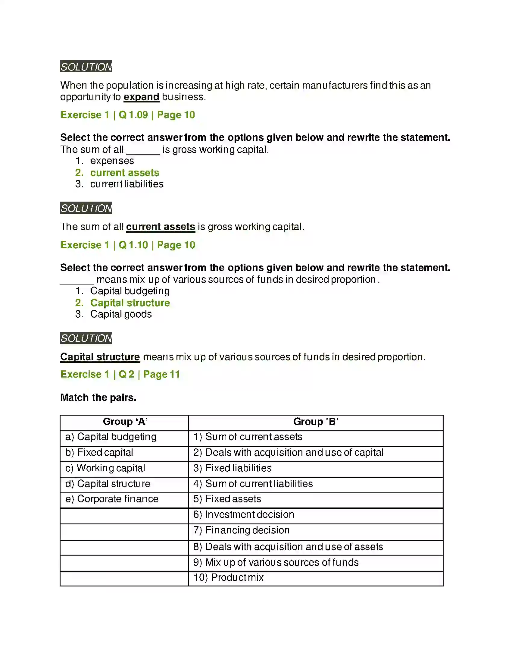 Maharashtra Board Class 12th Secretarial Practice Introduction To Corporate Finance Solution 3