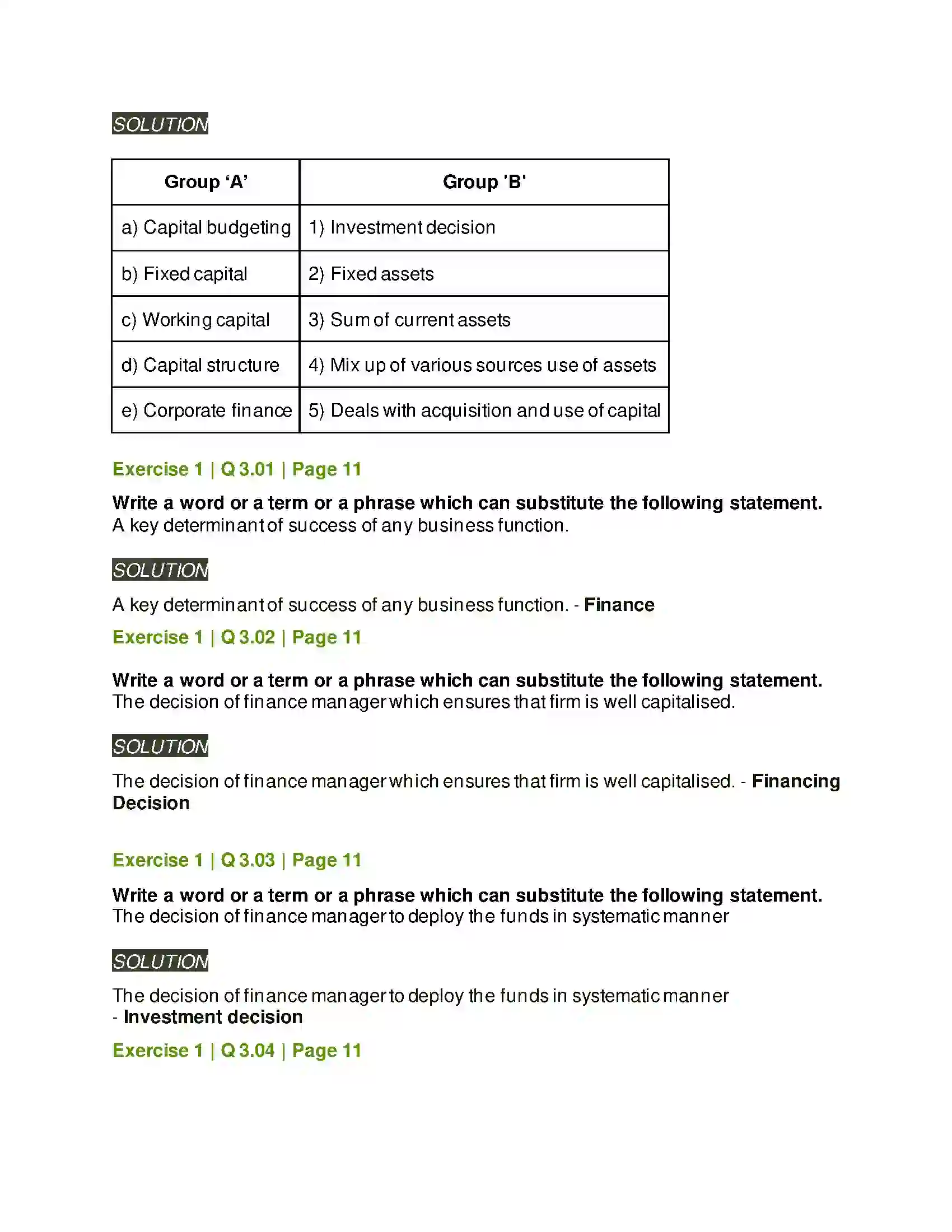 Maharashtra Board Class 12th Secretarial Practice Introduction To Corporate Finance Solution 4