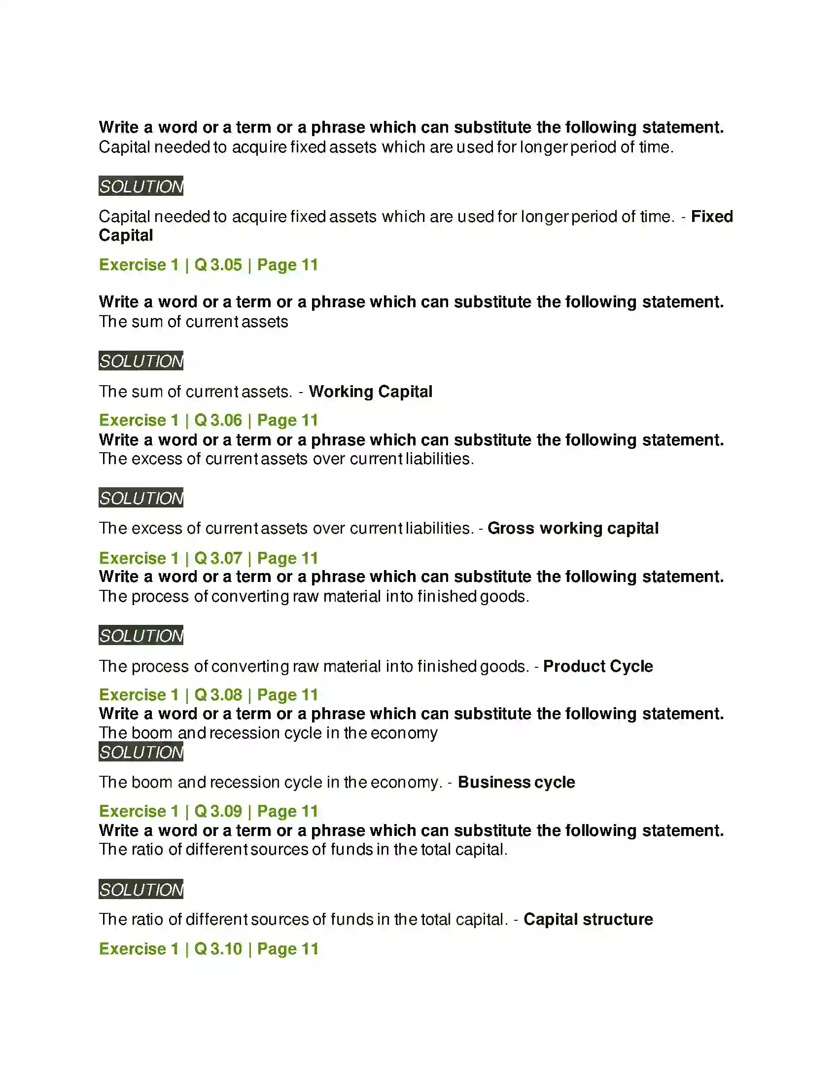 Maharashtra Board Class 12th Secretarial Practice Introduction To Corporate Finance Solution 5